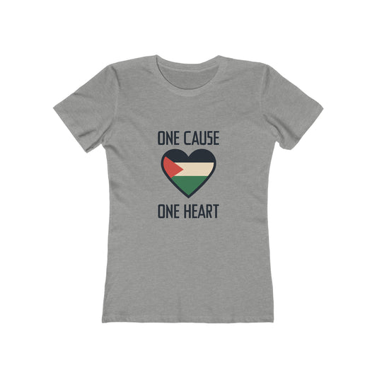 One Cause, One Heart - Palestine Tee - faithwear - Palestine Collection for Women, T-shirts, Women's Clothing