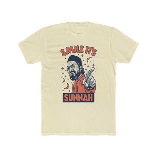 "Smile It's Sunnah" Islam Tee - faithwear - Expression Collection for Men, Men's Clothing, T-shirts