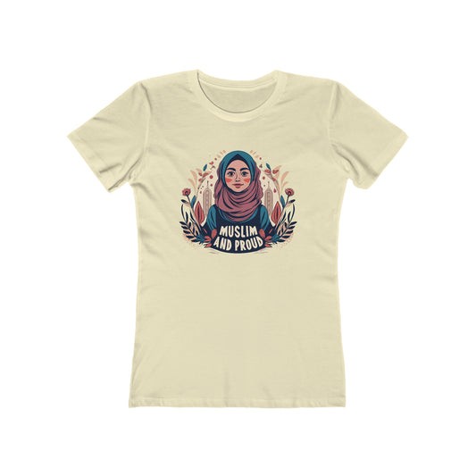 Muslim and Proud Islamic Tee - faithwear - Expression Collection for Women, T-shirts, Women's Clothing