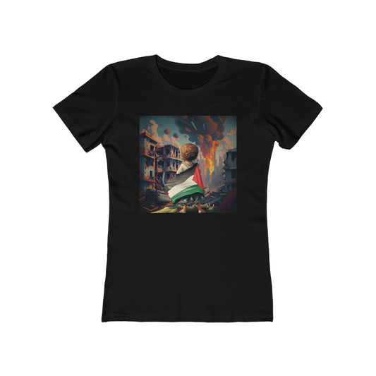 A Child's Gaze of Courage - Gaza Tees - faithwear - Palestine Collection for Women, T-shirts, Women's Clothing