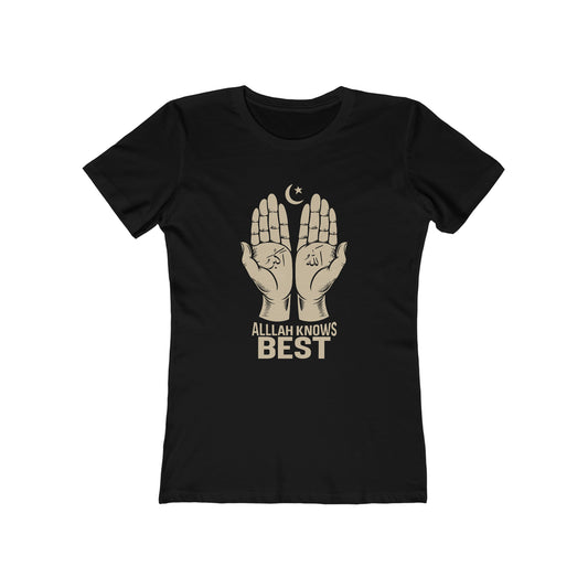 Allah Knows Best Muslim T-Shirt - faithwear - Expression Collection for Women, T-shirts, Women's Clothing