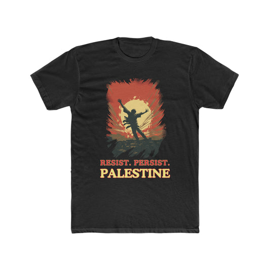 Resist. Persist. Palestine Tee - faithwear - Men's Clothing, Palestine Collection for Men, T-shirts