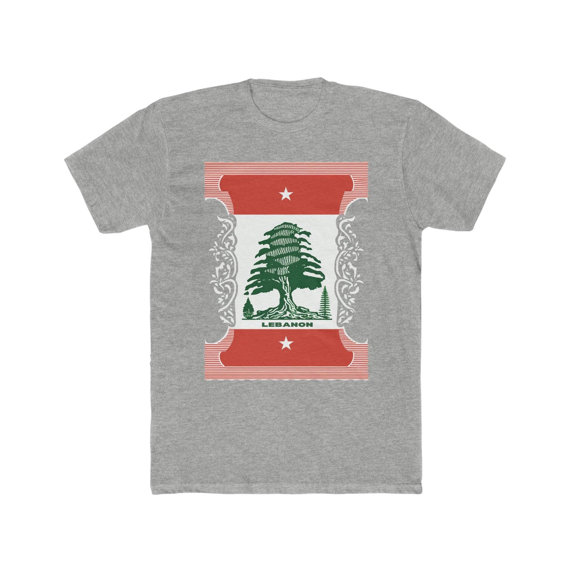 Artsy Lebanon Postage Stamp T-Shirt - faithwear