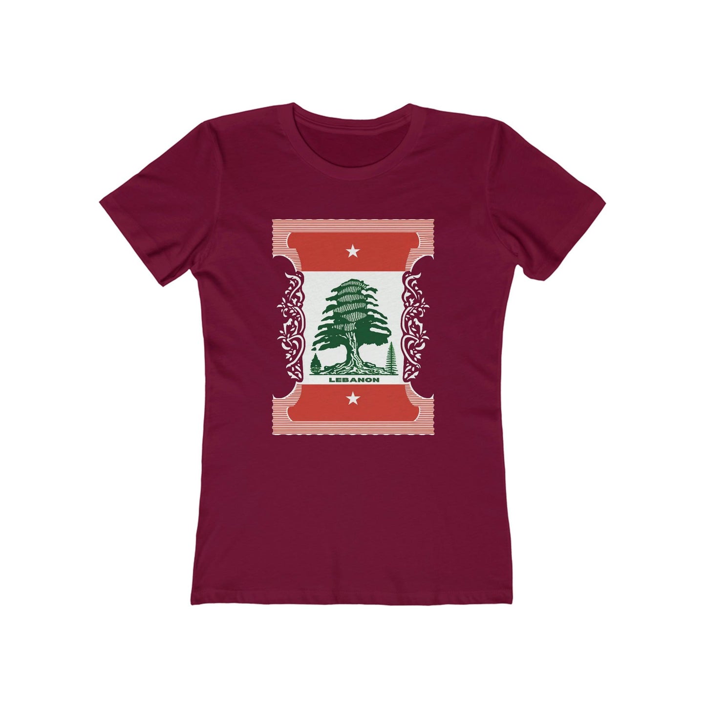 Artsy Lebanon Postage Stamp T-Shirt - faithwear