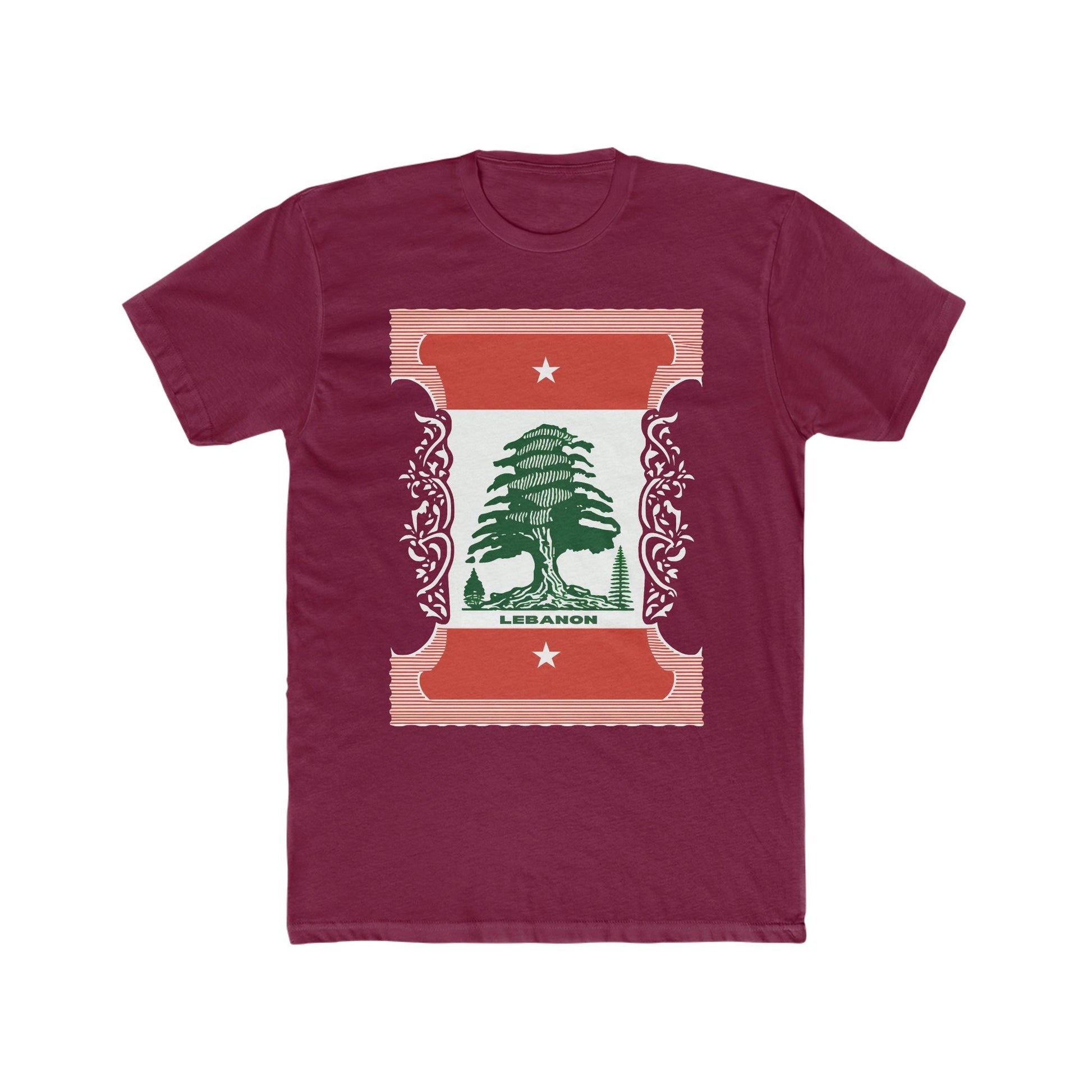 Artsy Lebanon Postage Stamp T-Shirt - faithwear