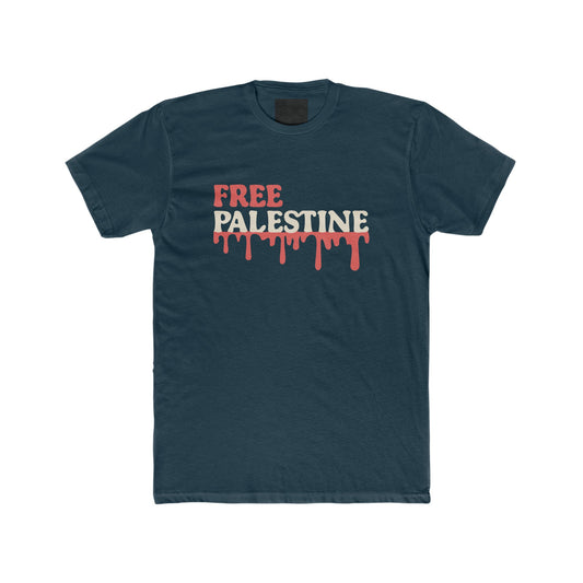 'Free Palestine' Tee - Blood of Palestinians Dripping - faithwear