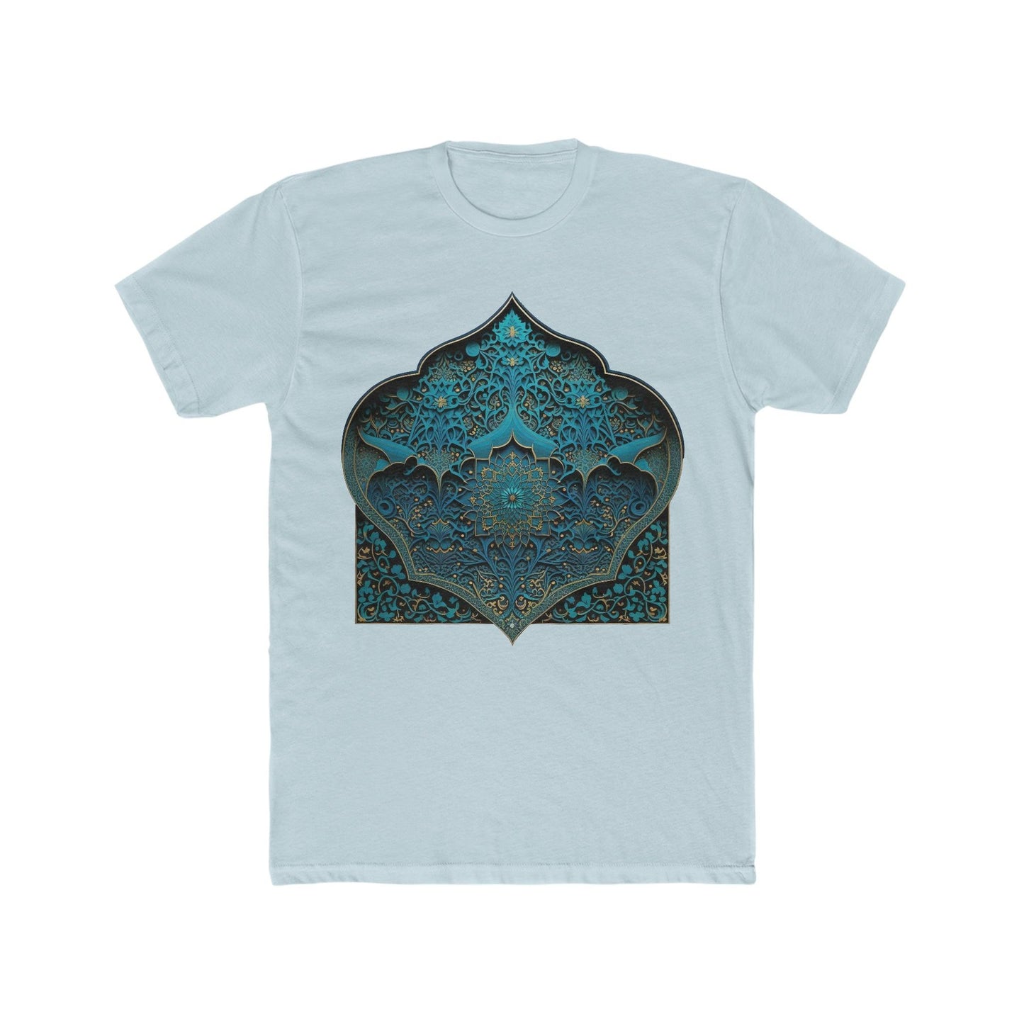 Irani Blue Muqarnas Pattern T-Shirt - faithwear