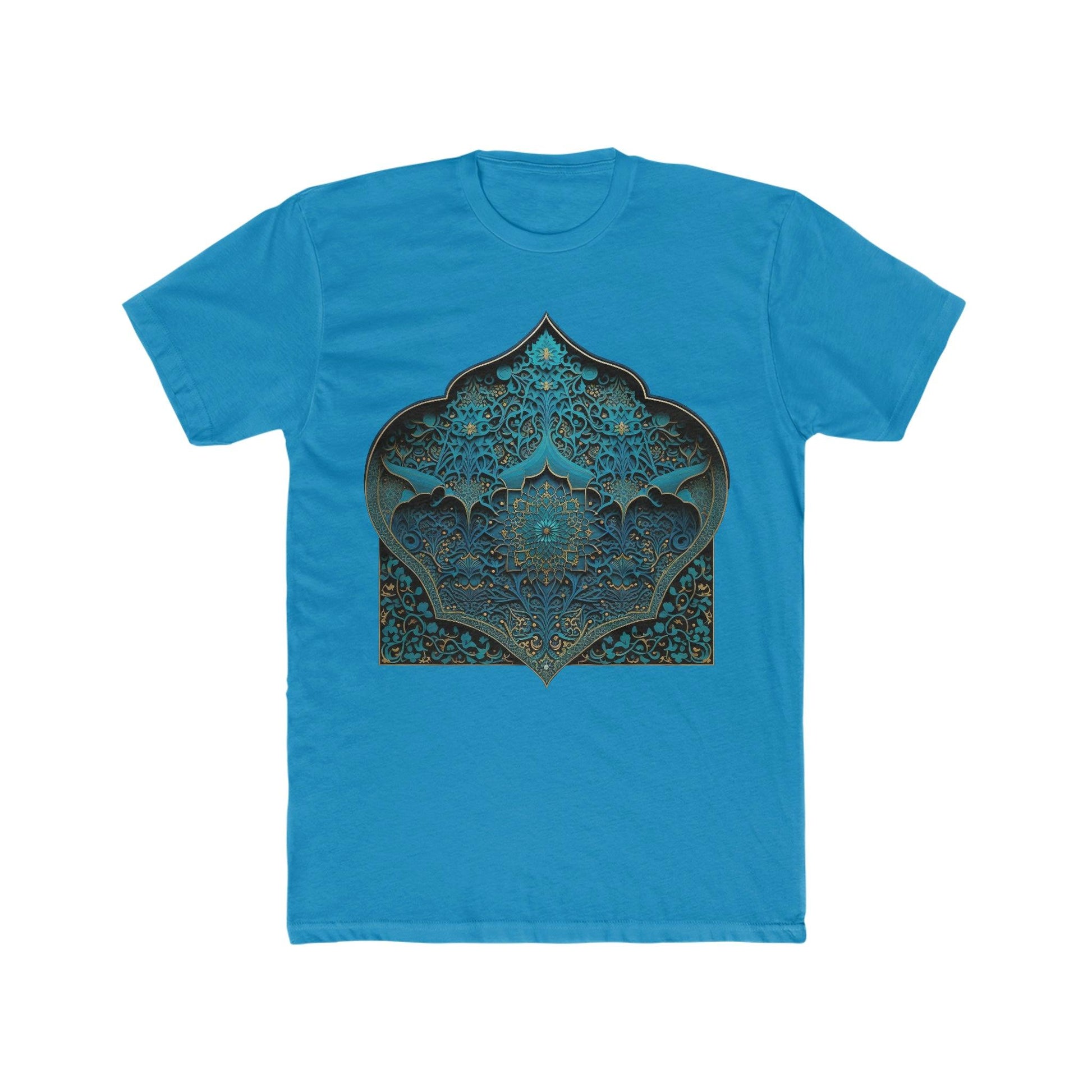 Irani Blue Muqarnas Pattern T-Shirt - faithwear