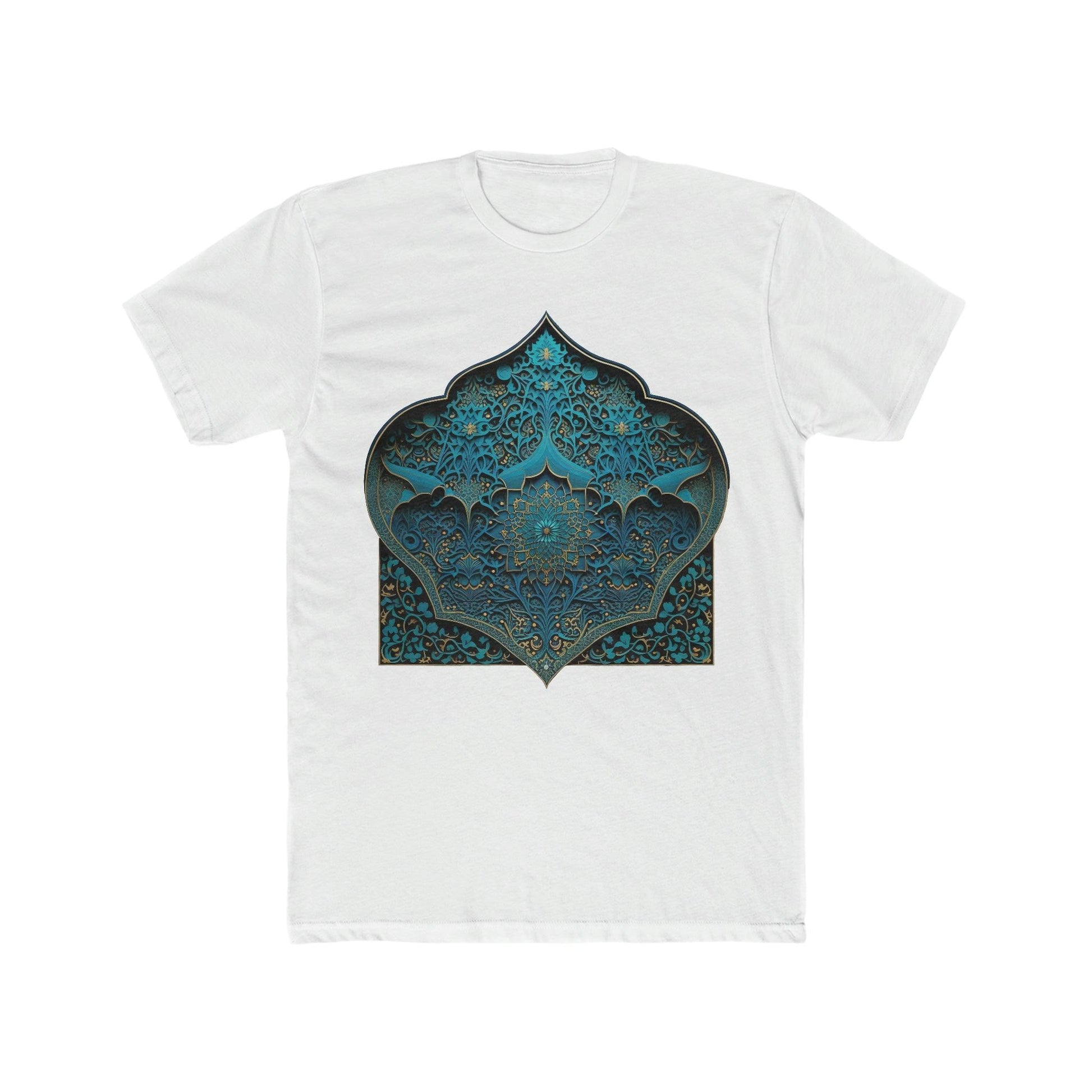 Irani Blue Muqarnas Pattern T-Shirt - faithwear