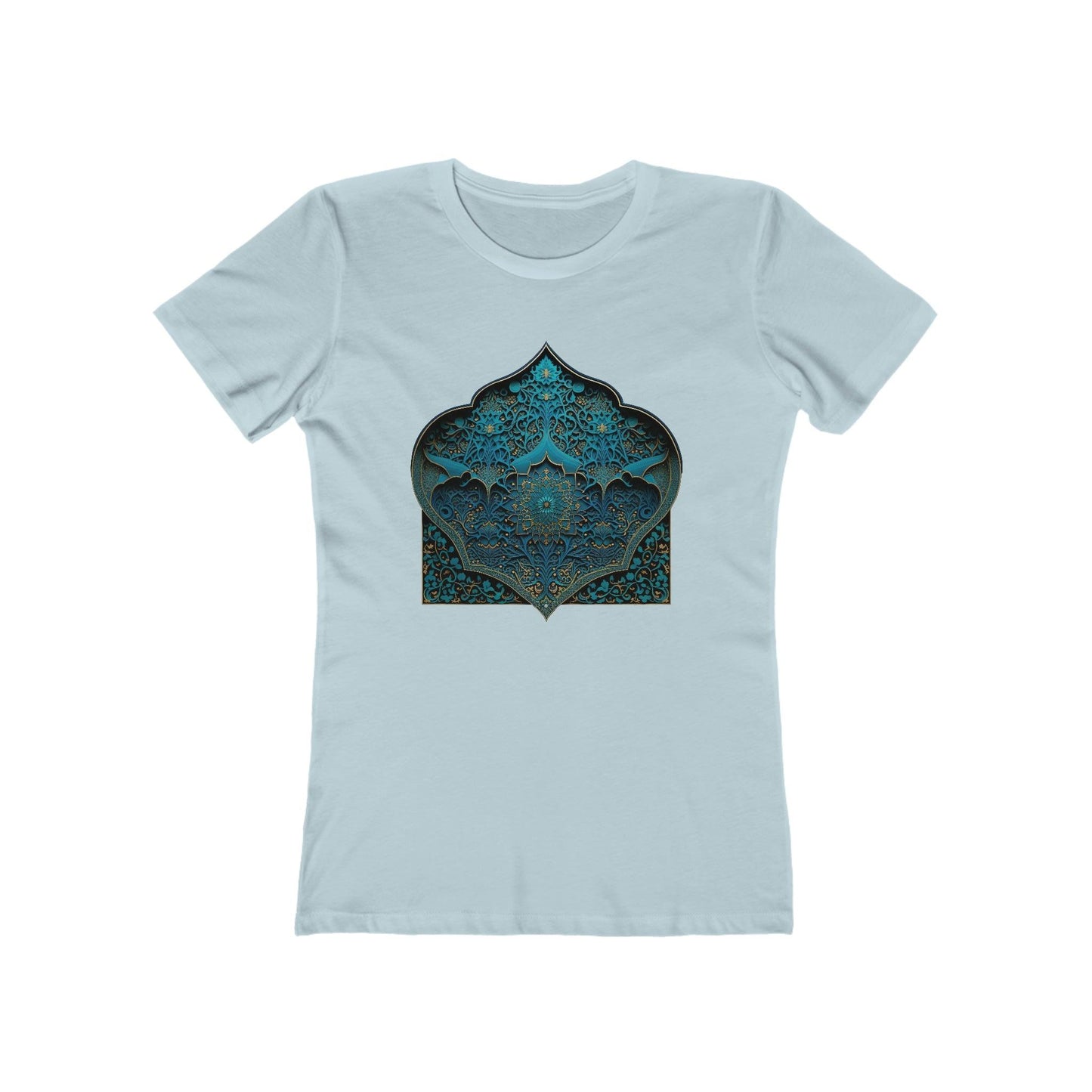 Irani Blue Muqarnas Pattern T-Shirt - faithwear