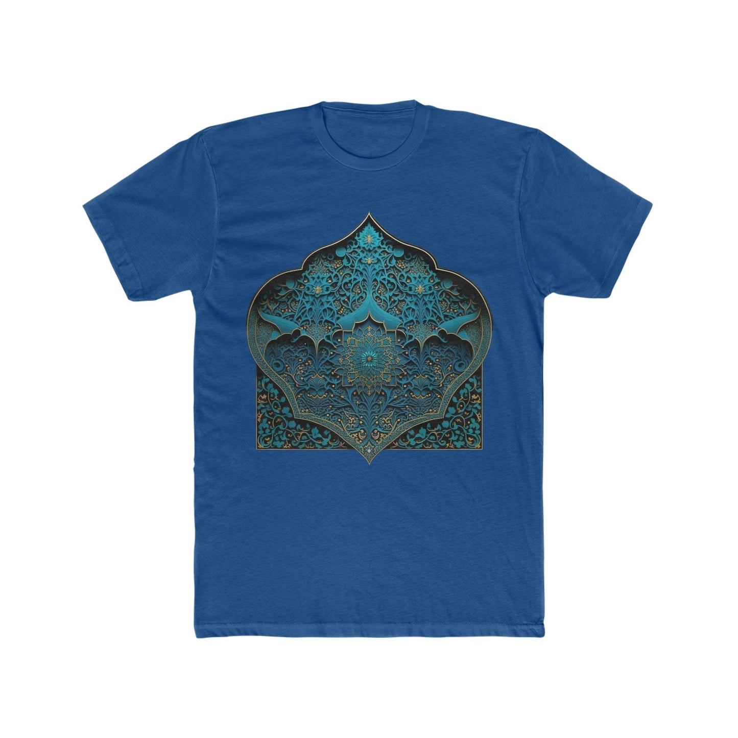 Irani Blue Muqarnas Pattern T-Shirt - faithwear