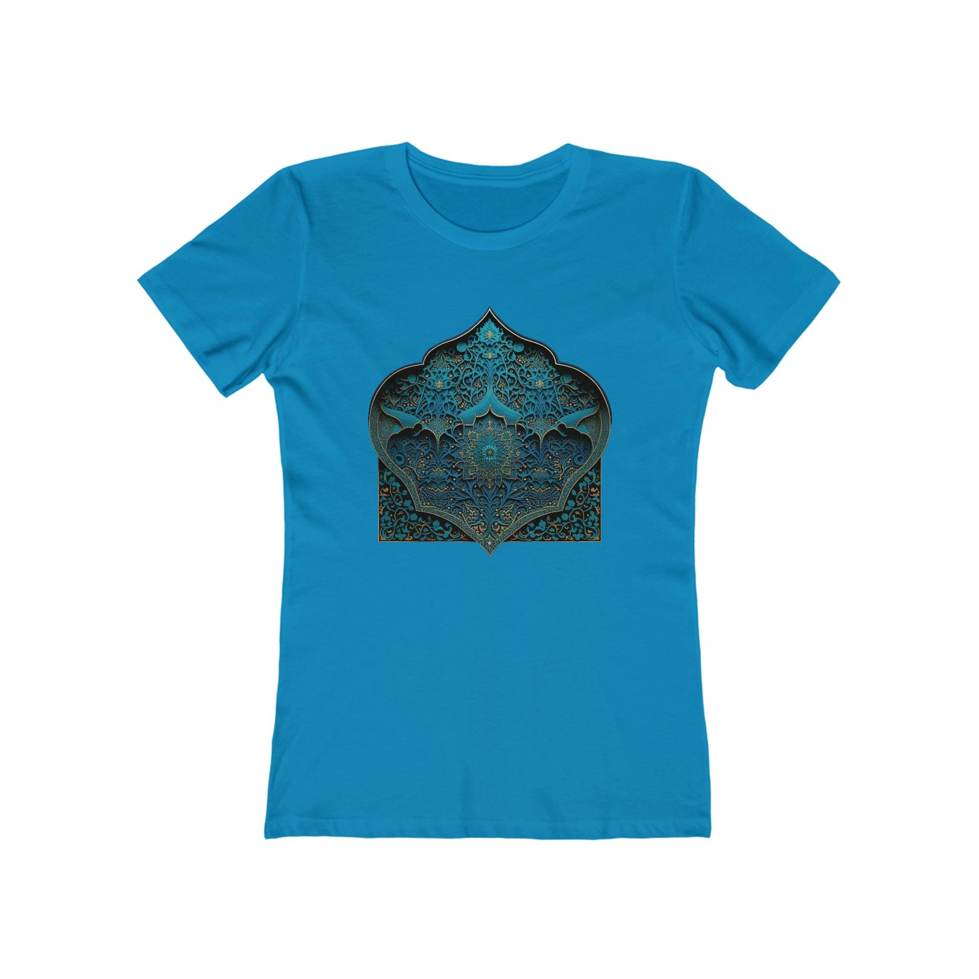 Irani Blue Muqarnas Pattern T-Shirt - faithwear