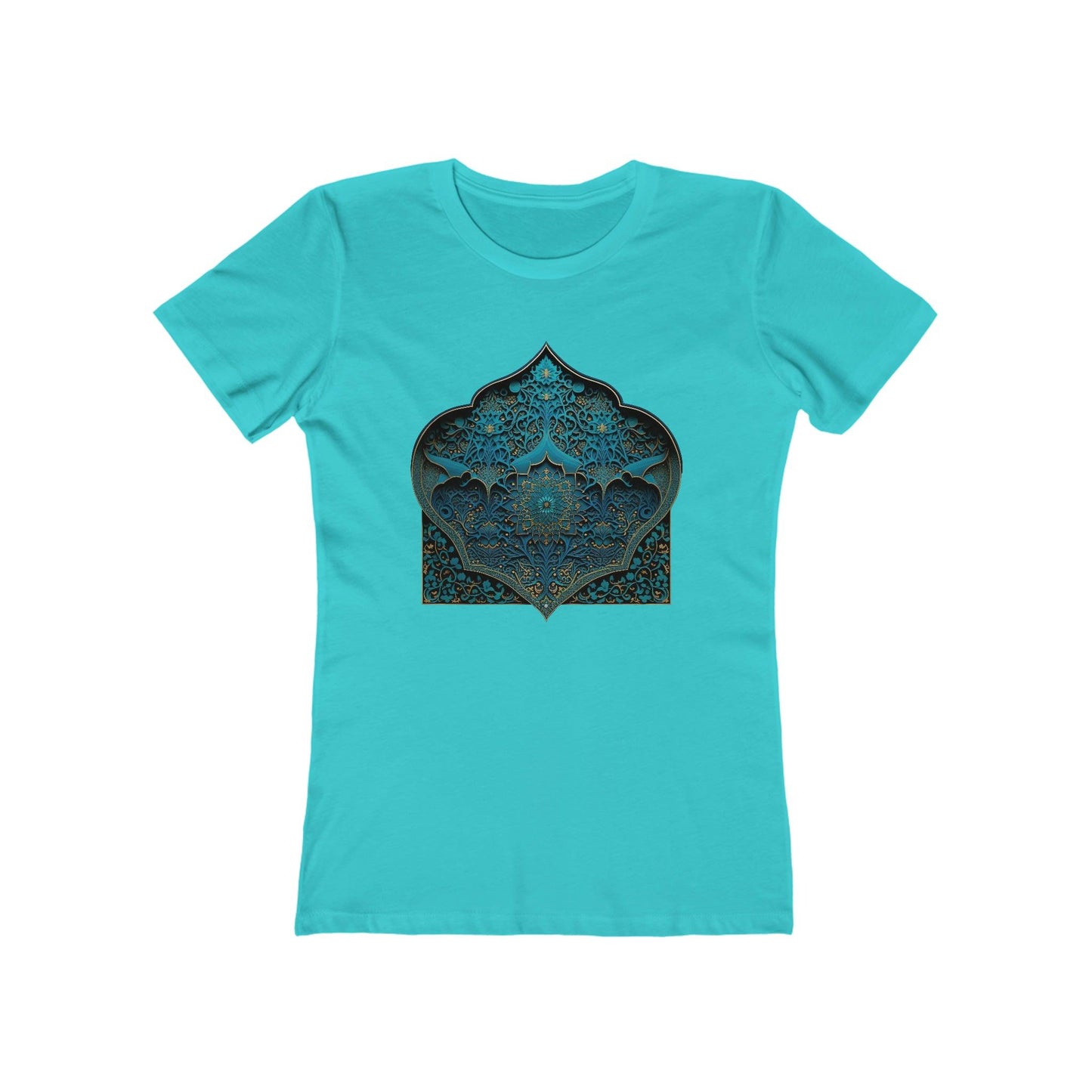 Irani Blue Muqarnas Pattern T-Shirt - faithwear