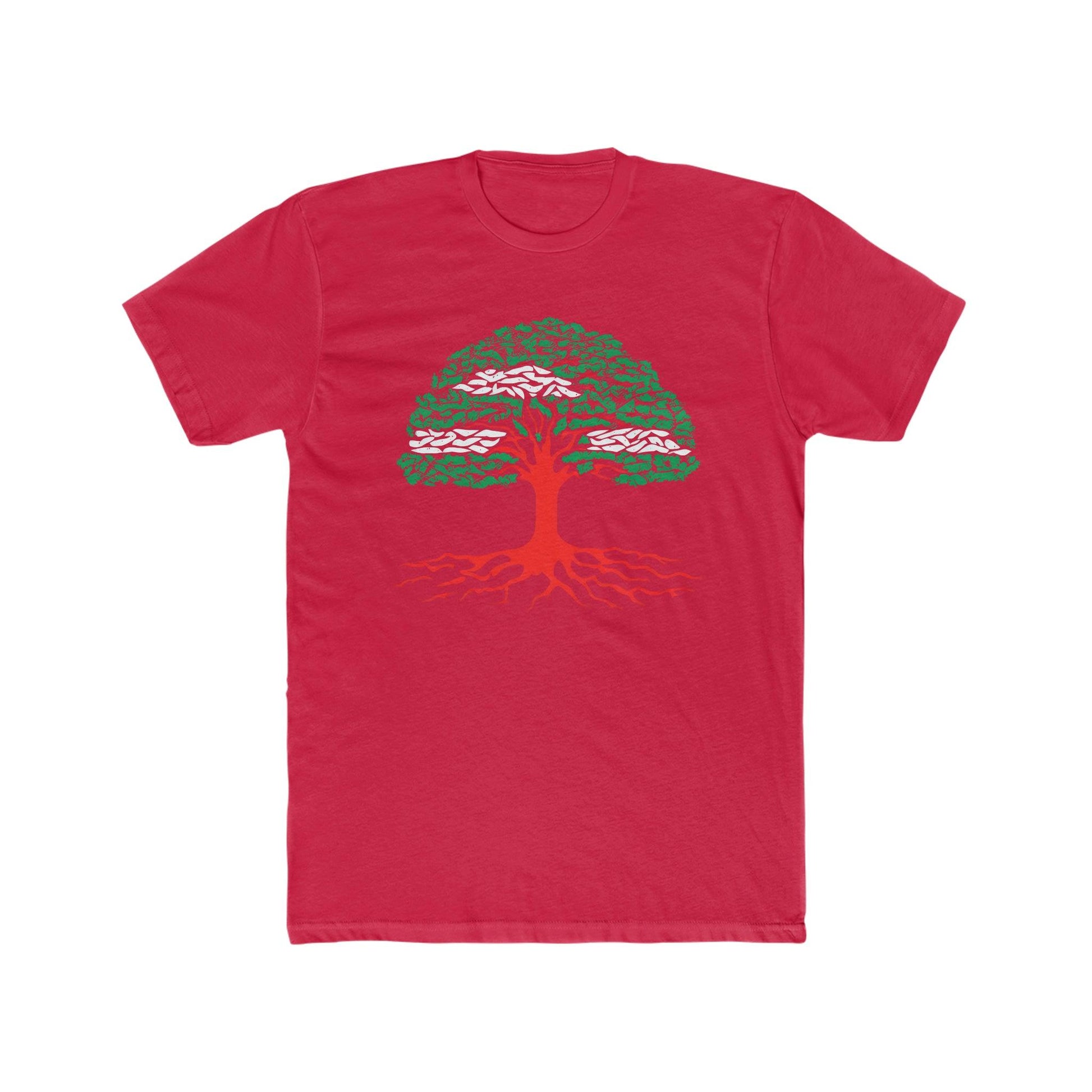 Lebanon's Spirit - Cedar Tree Flag T-shirt - faithwear