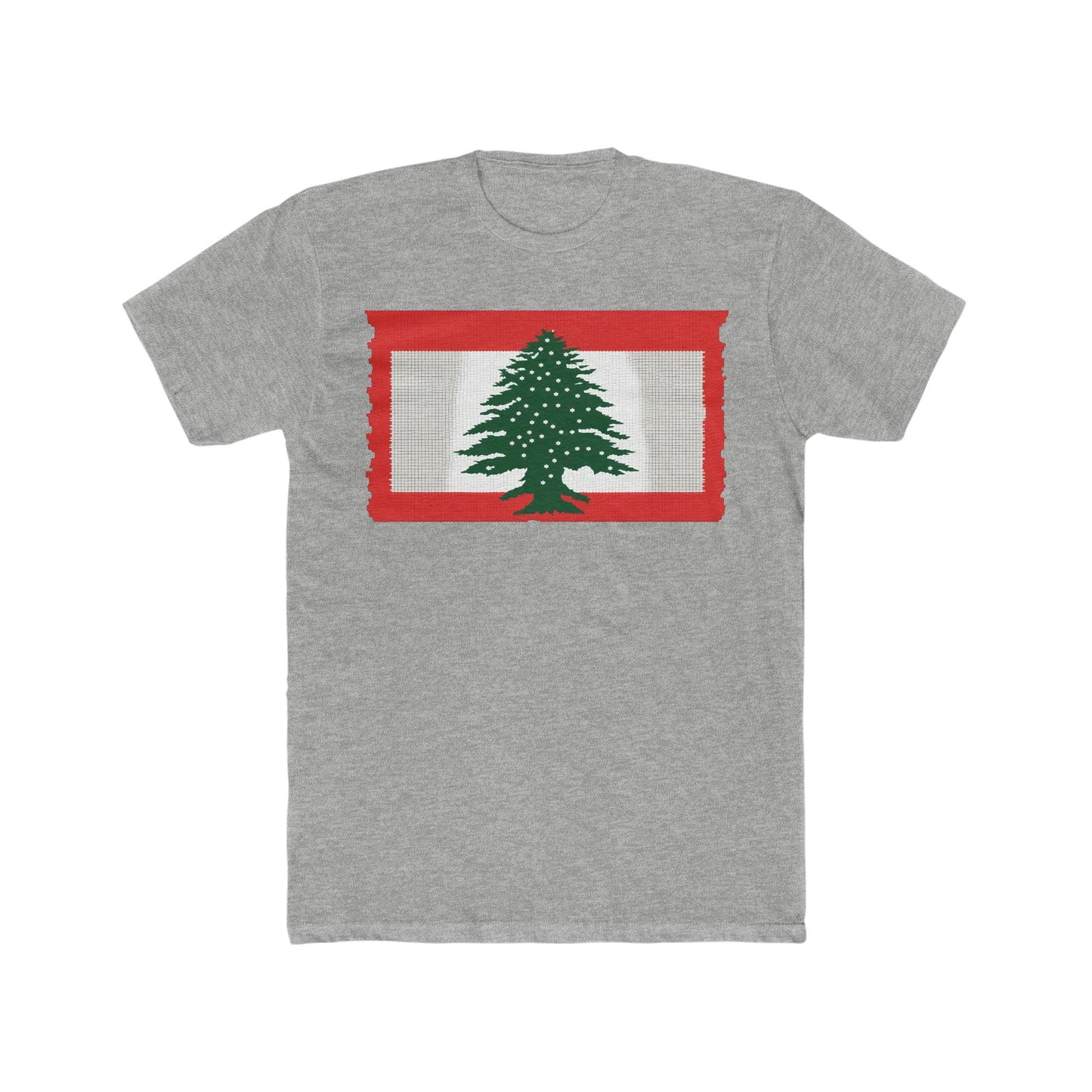 Micro Mosaic Lebanon Flag Design T-Shirt - faithwear