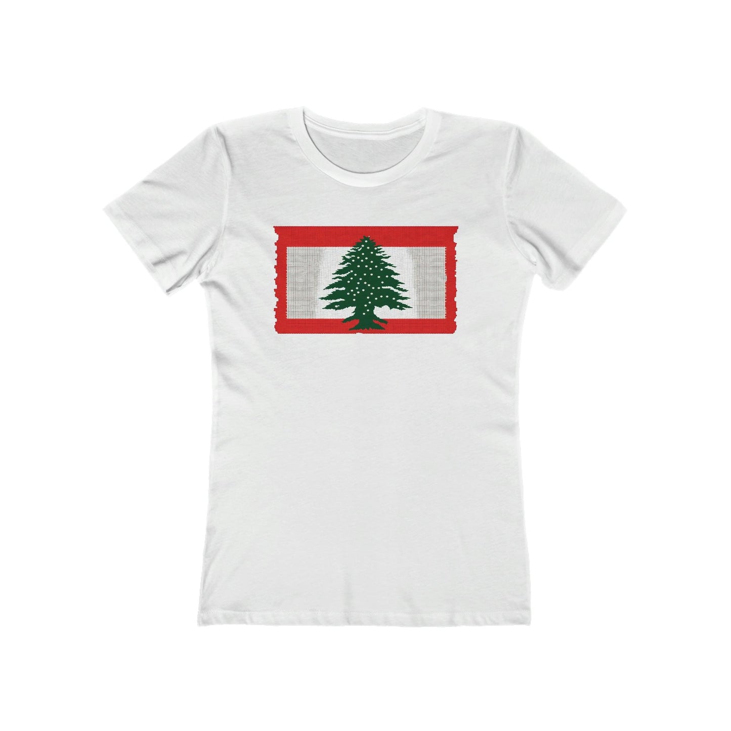 Micro Mosaic Lebanon Flag Design T-Shirt - faithwear