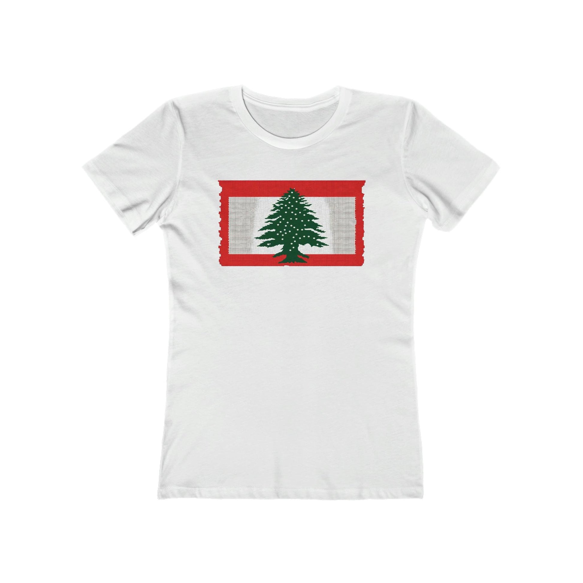 Micro Mosaic Lebanon Flag Design T-Shirt - faithwear