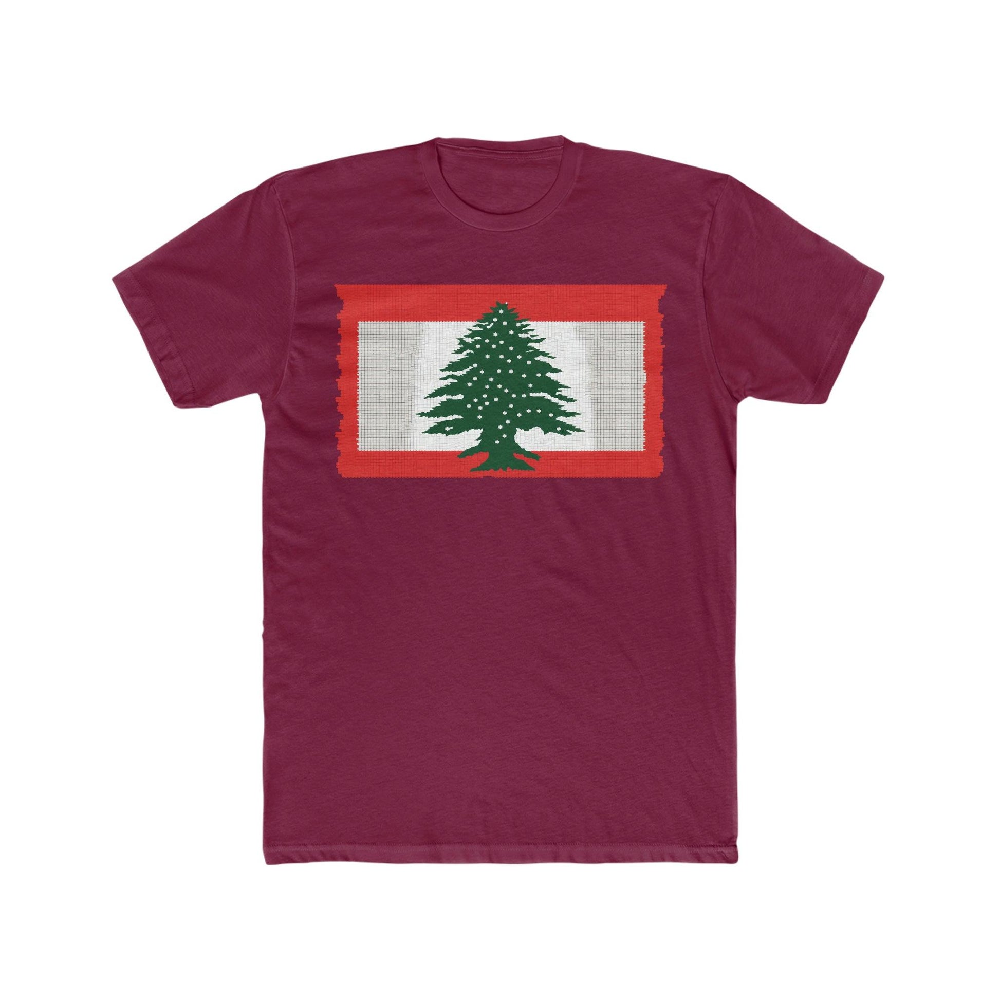 Micro Mosaic Lebanon Flag Design T-Shirt - faithwear