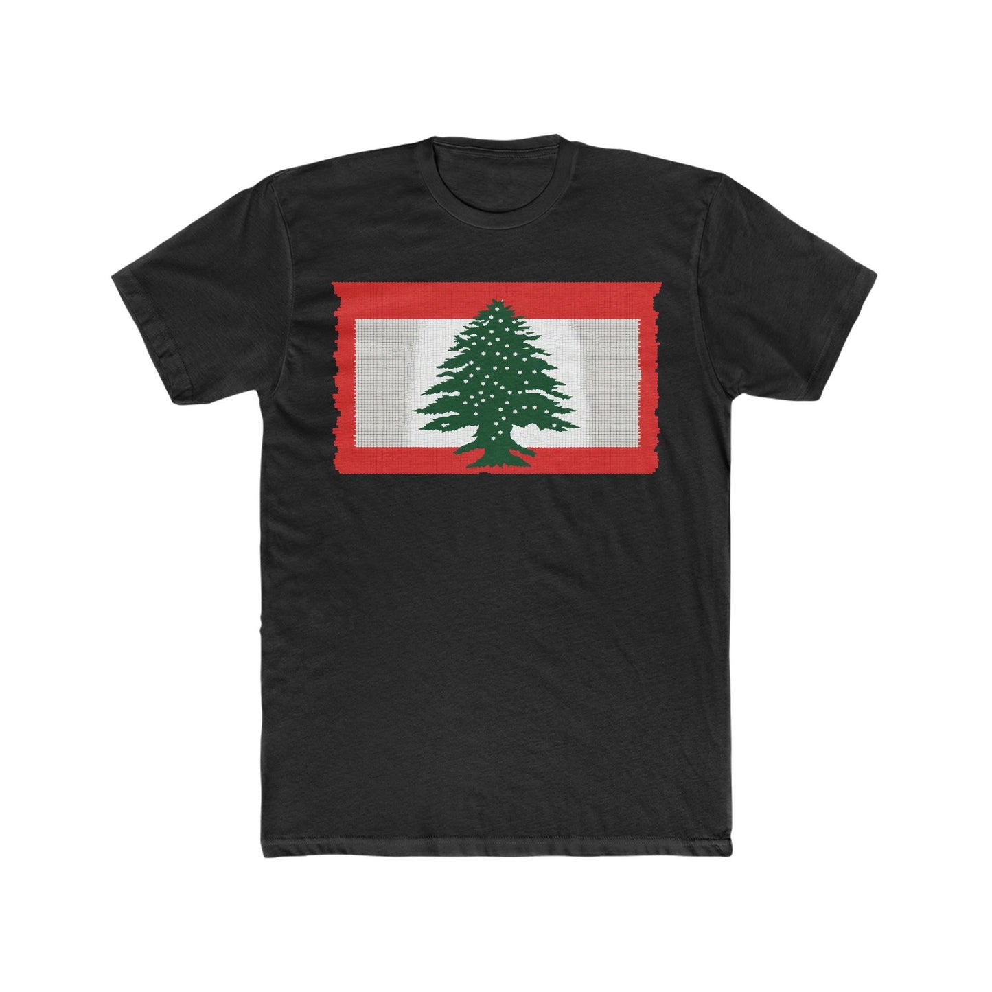 Micro Mosaic Lebanon Flag Design T-Shirt - faithwear