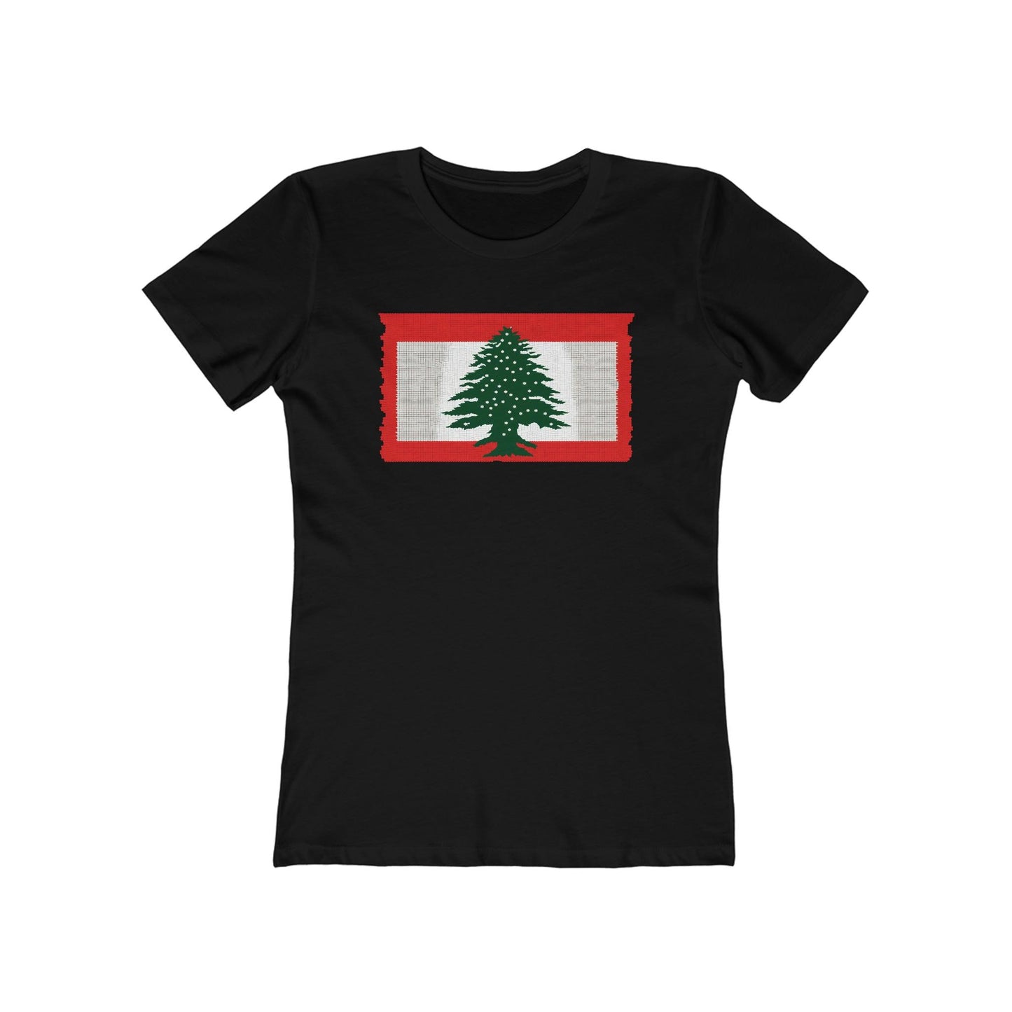 Micro Mosaic Lebanon Flag Design T-Shirt - faithwear