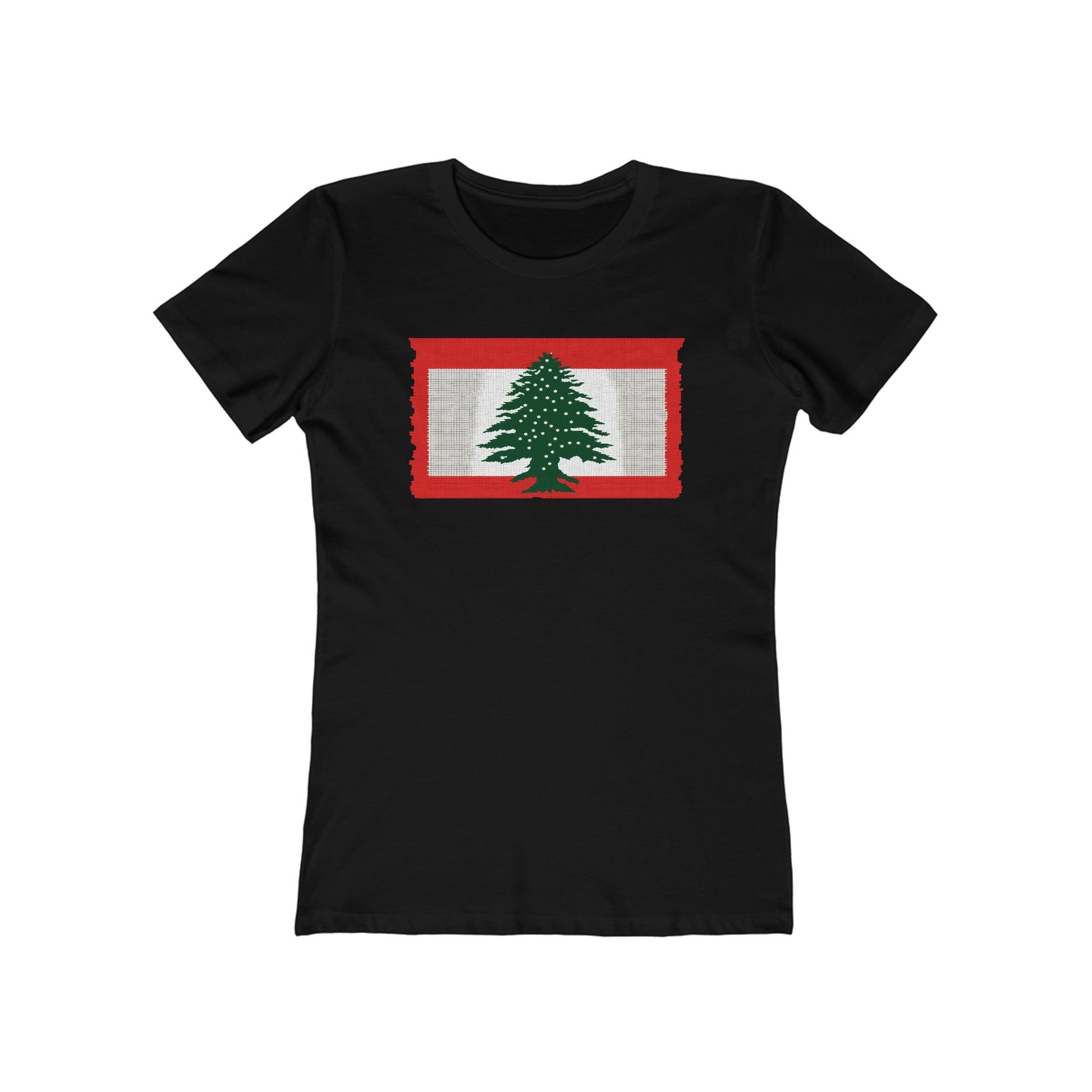 Micro Mosaic Lebanon Flag Design T-Shirt - faithwear