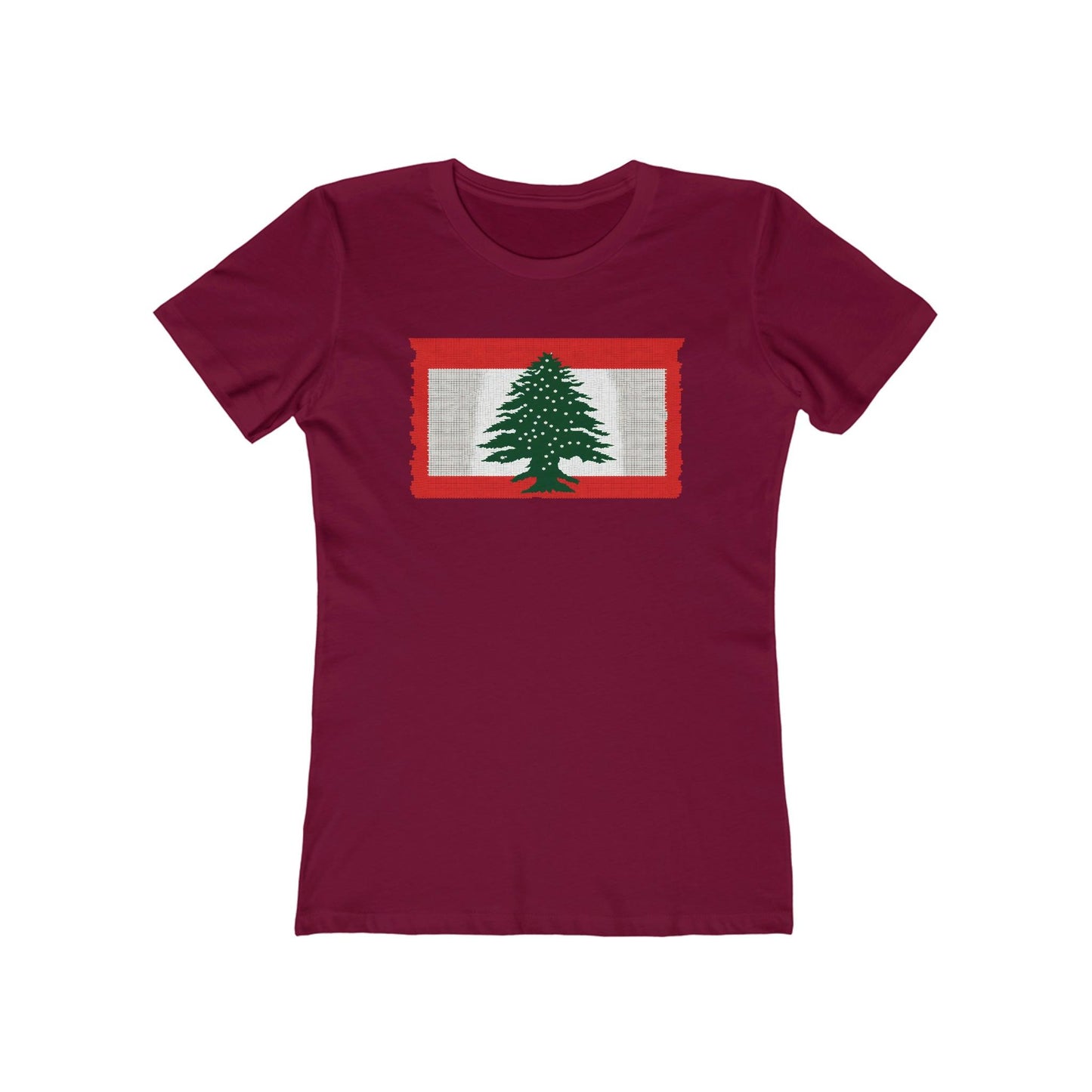 Micro Mosaic Lebanon Flag Design T-Shirt - faithwear