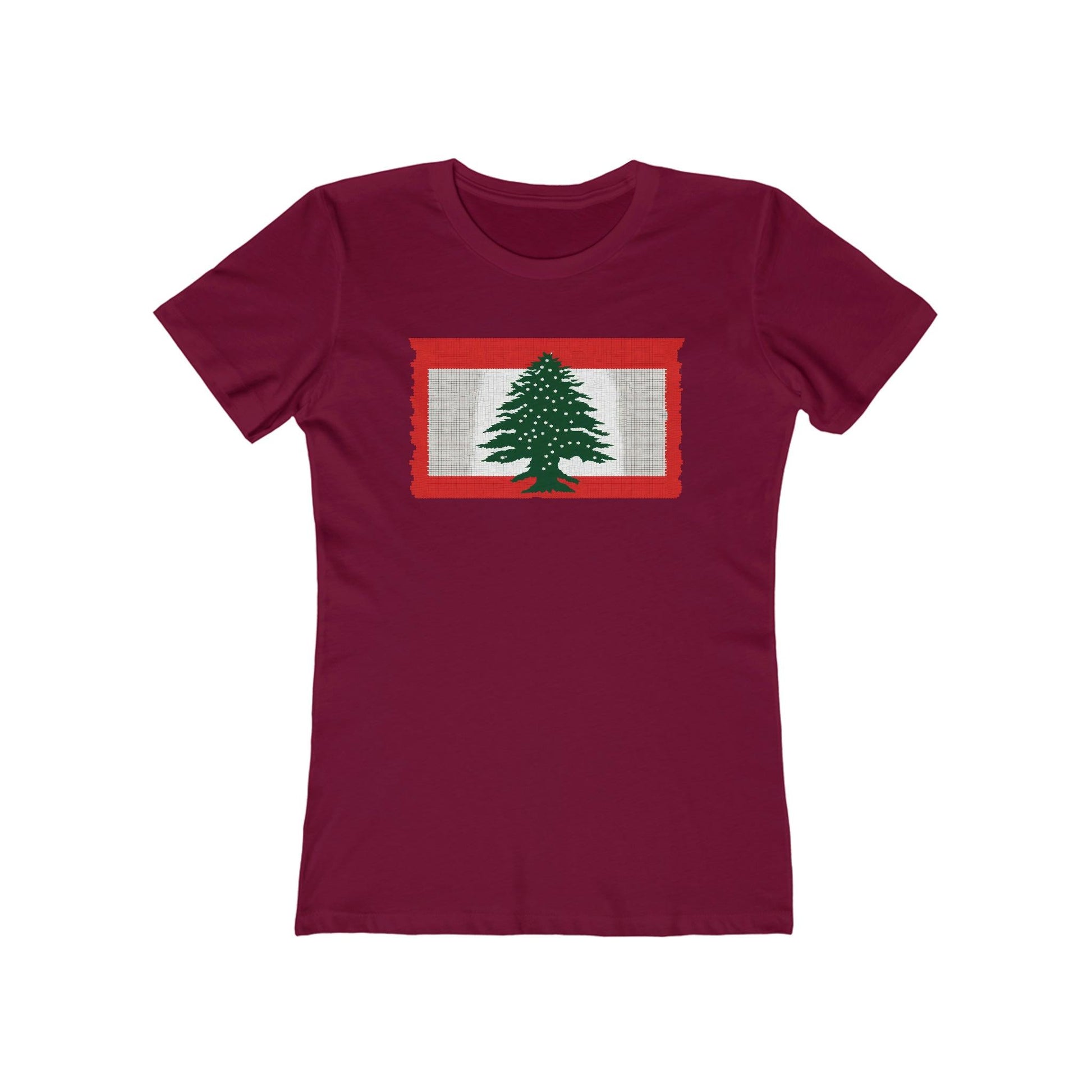 Micro Mosaic Lebanon Flag Design T-Shirt - faithwear