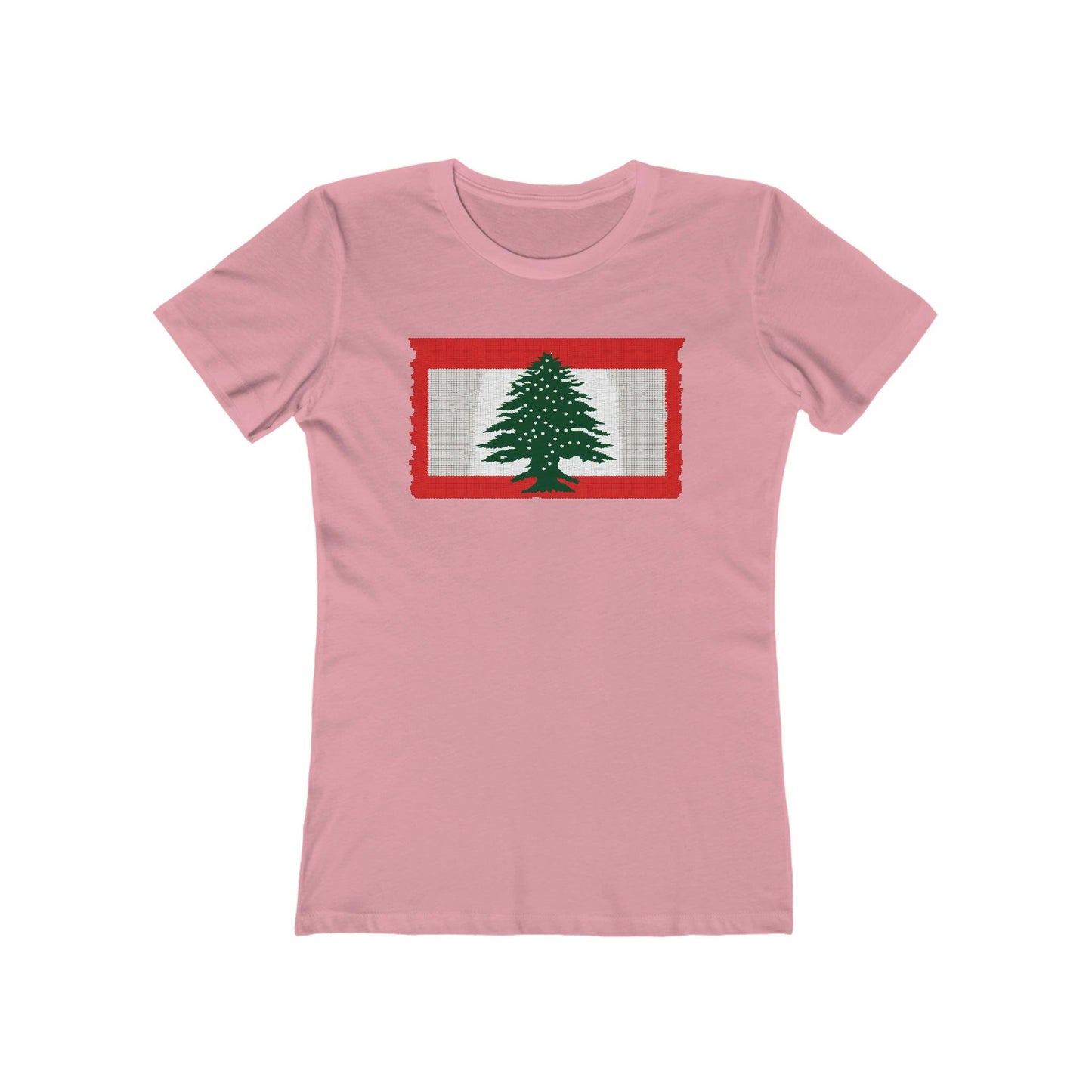 Micro Mosaic Lebanon Flag Design T-Shirt - faithwear