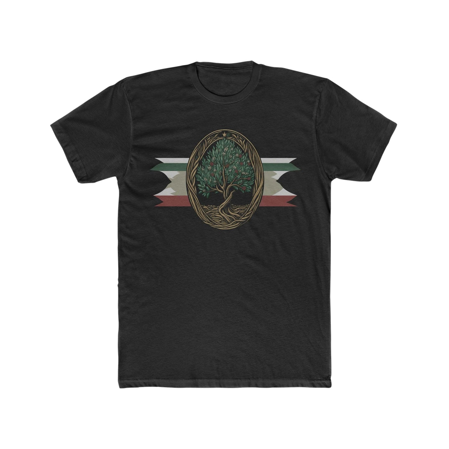 Olive Tree Palestine Flag T-Shirt - faithwear