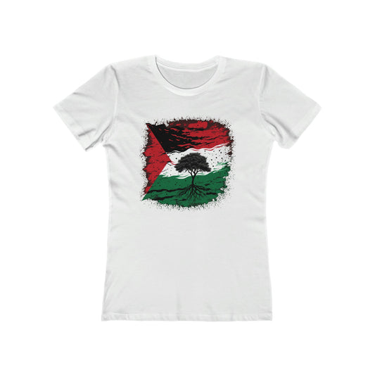 Palestine Flag Tshirt with Olive Tree - faithwear