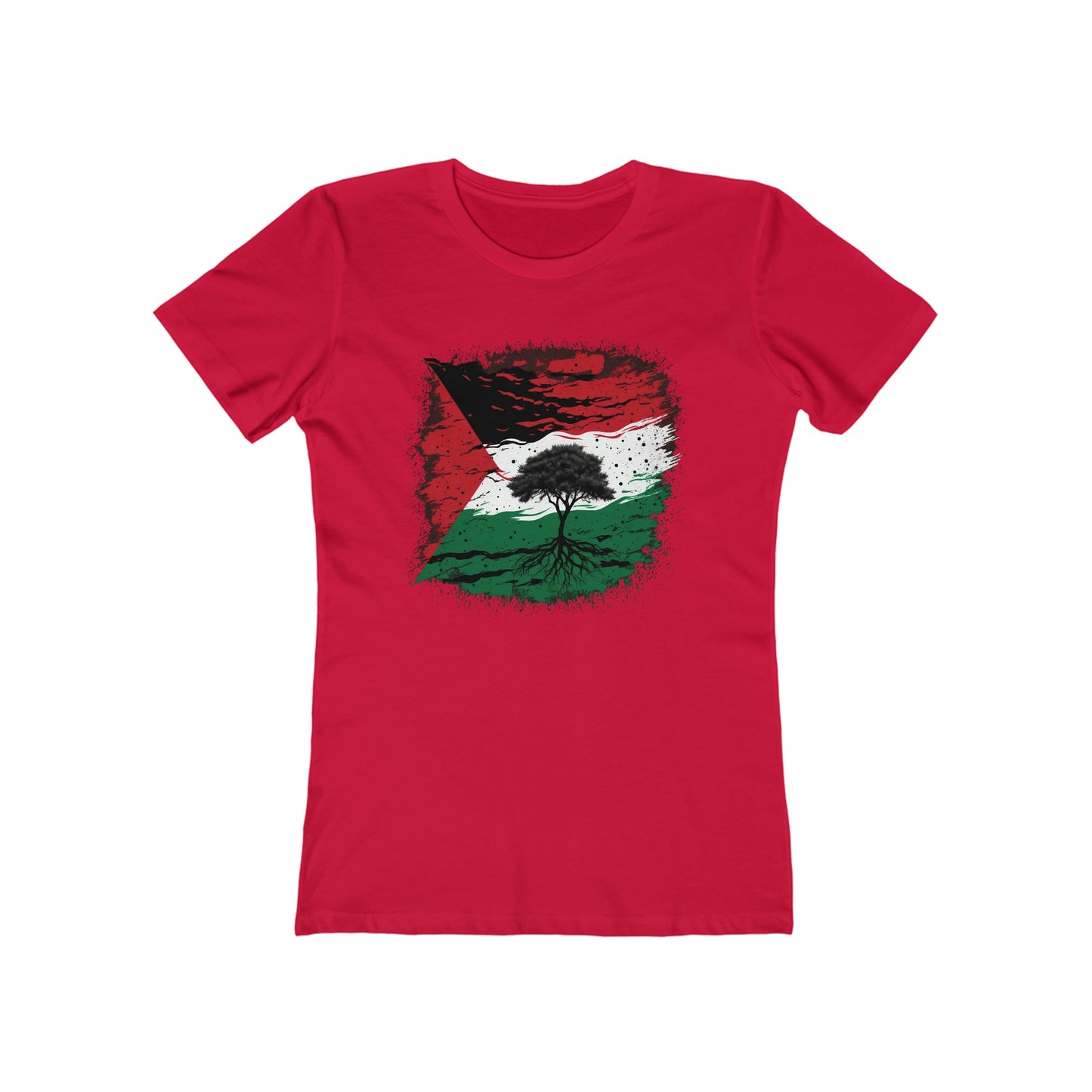 Palestine Flag Tshirt with Olive Tree - faithwear