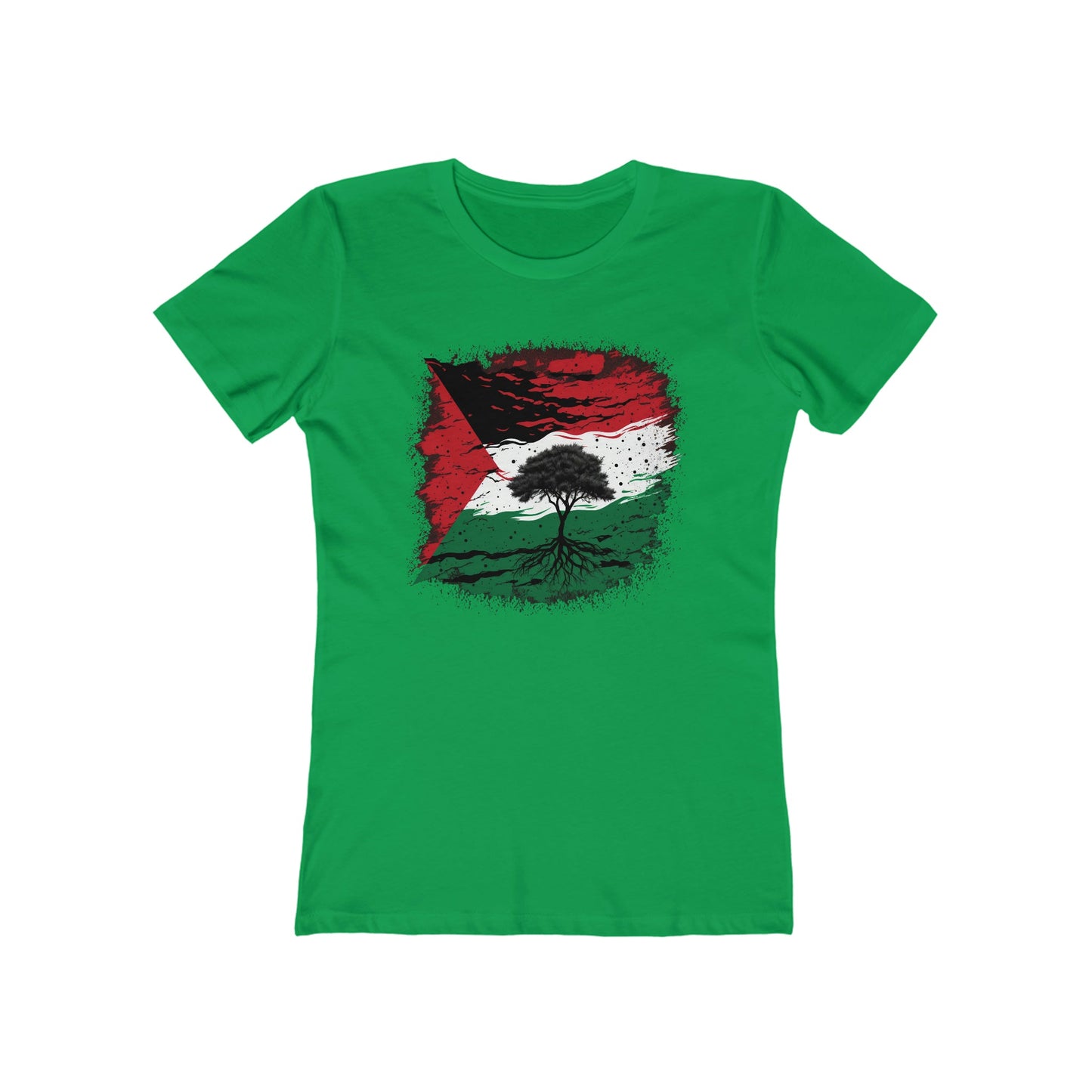 Palestine Flag Tshirt with Olive Tree - faithwear