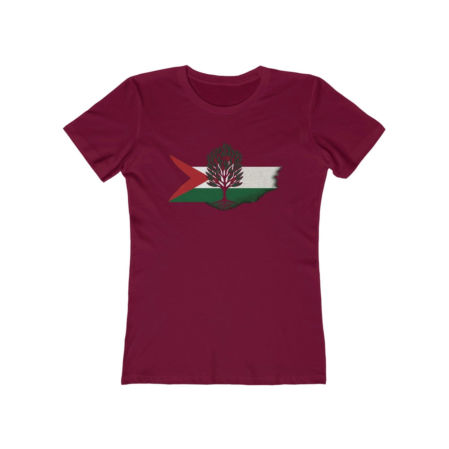 Palestine Flag with National Olive Tree T-Shirt - faithwear