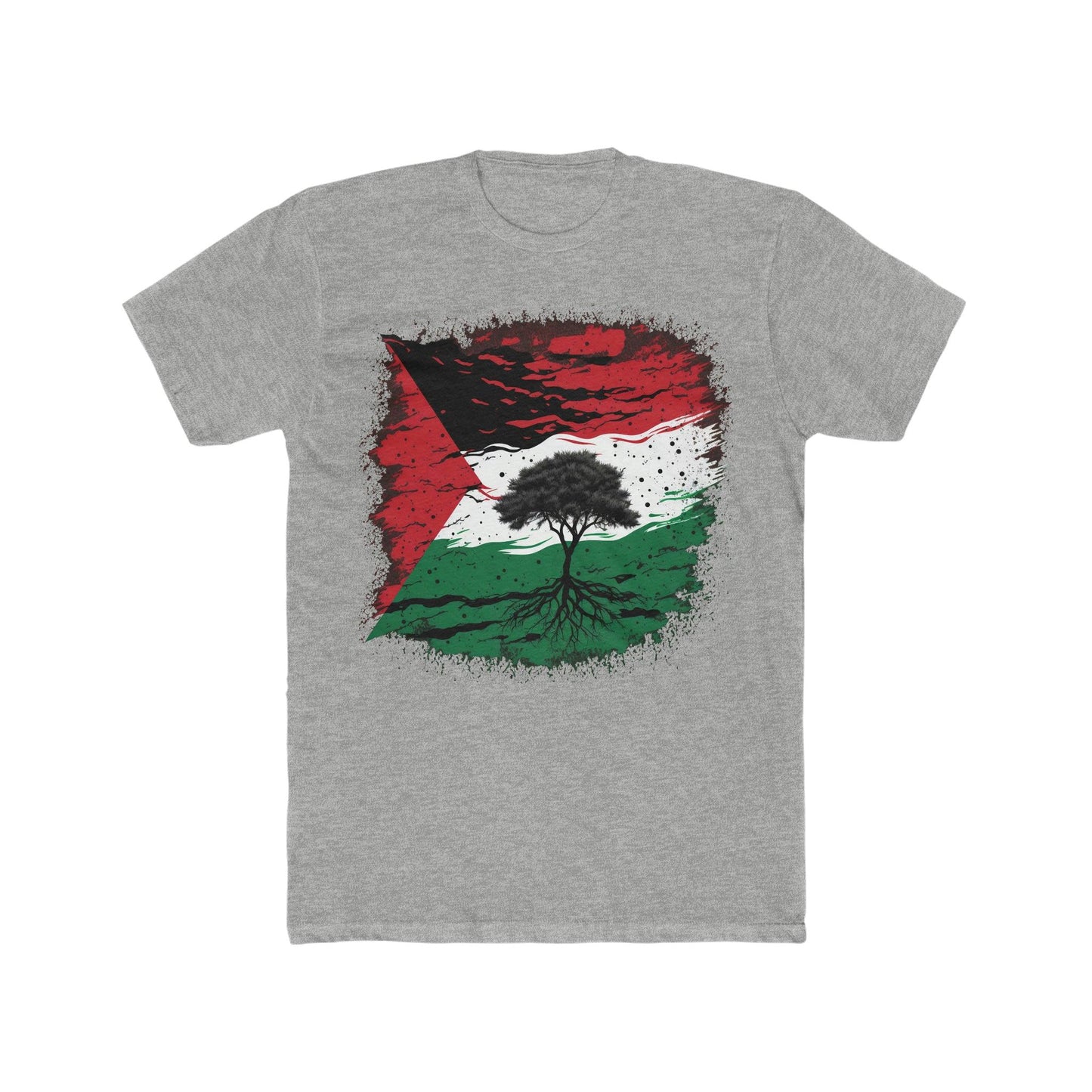 Palestine Flag with Olive Tree T-Shirt - faithwear