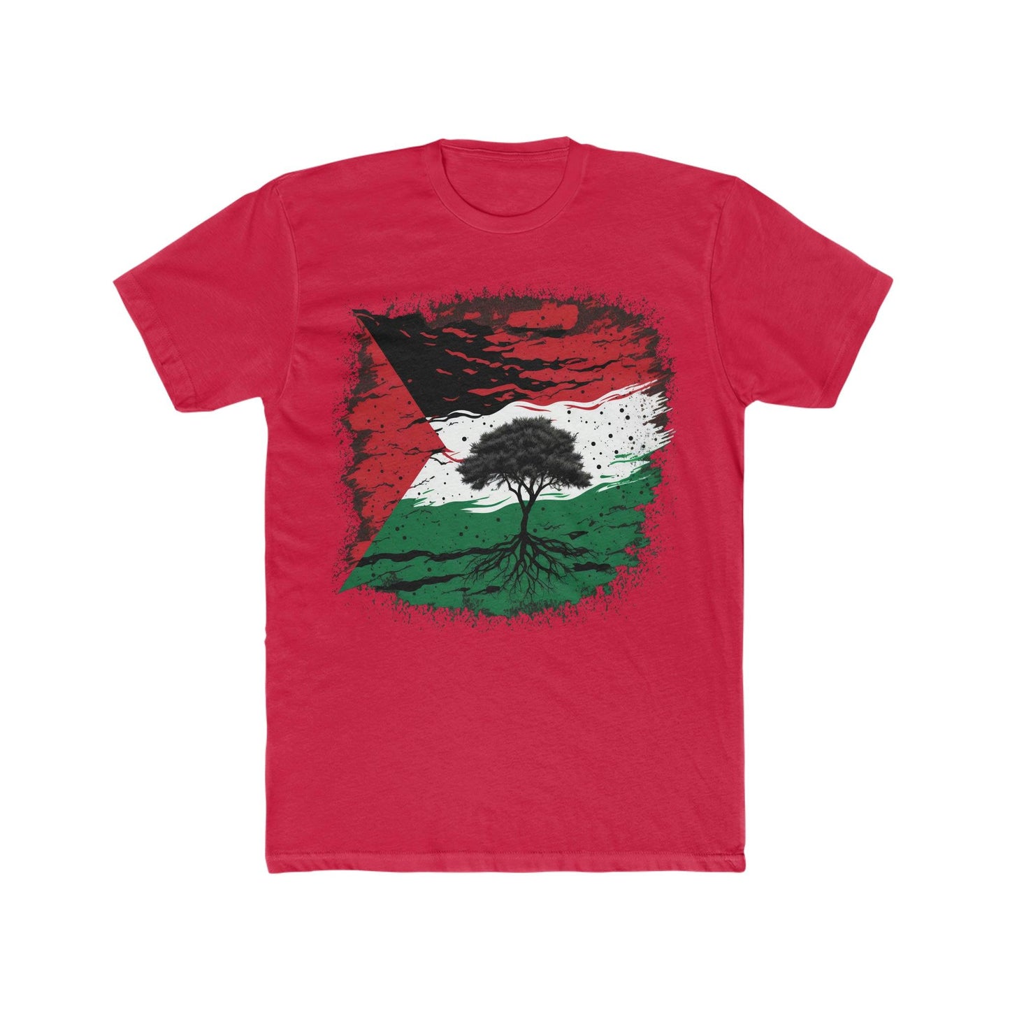 Palestine Flag with Olive Tree T-Shirt - faithwear