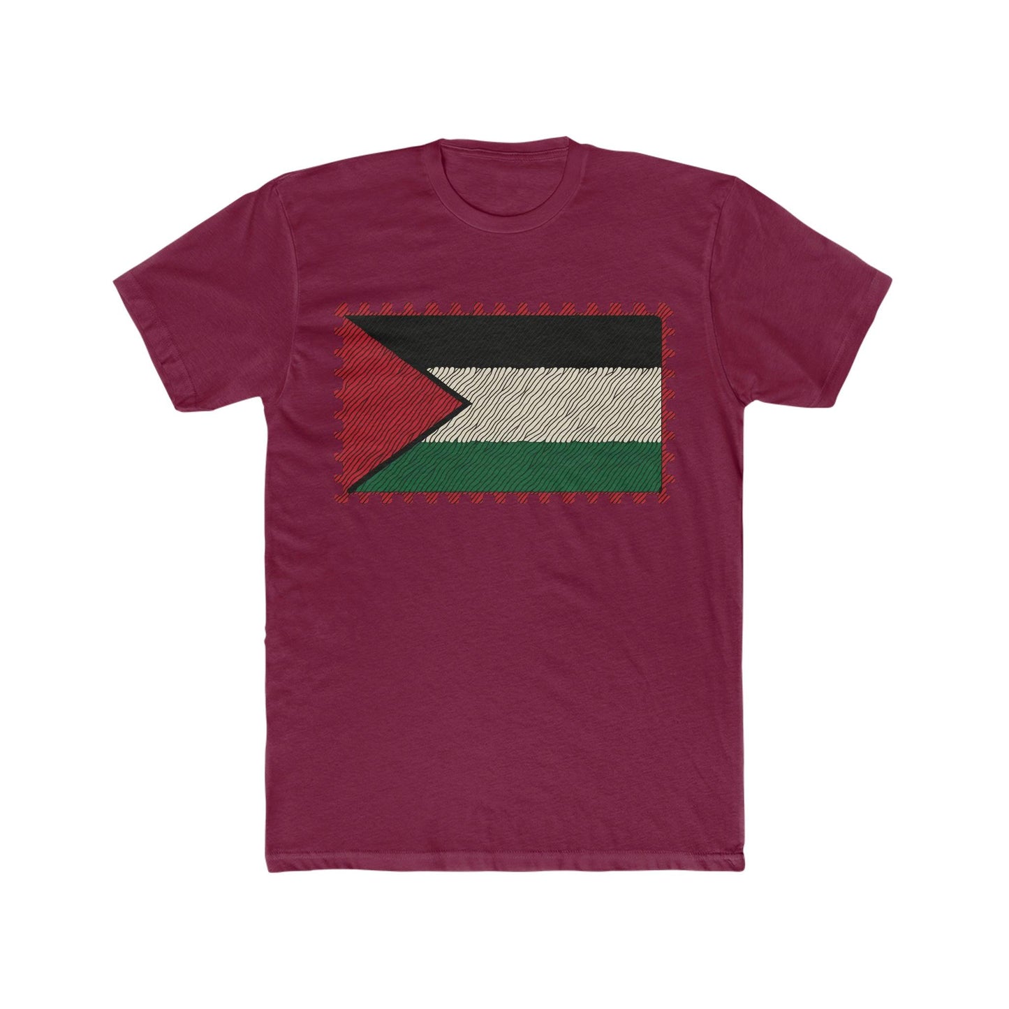 Palestine Stamp Flag T-Shirt - faithwear