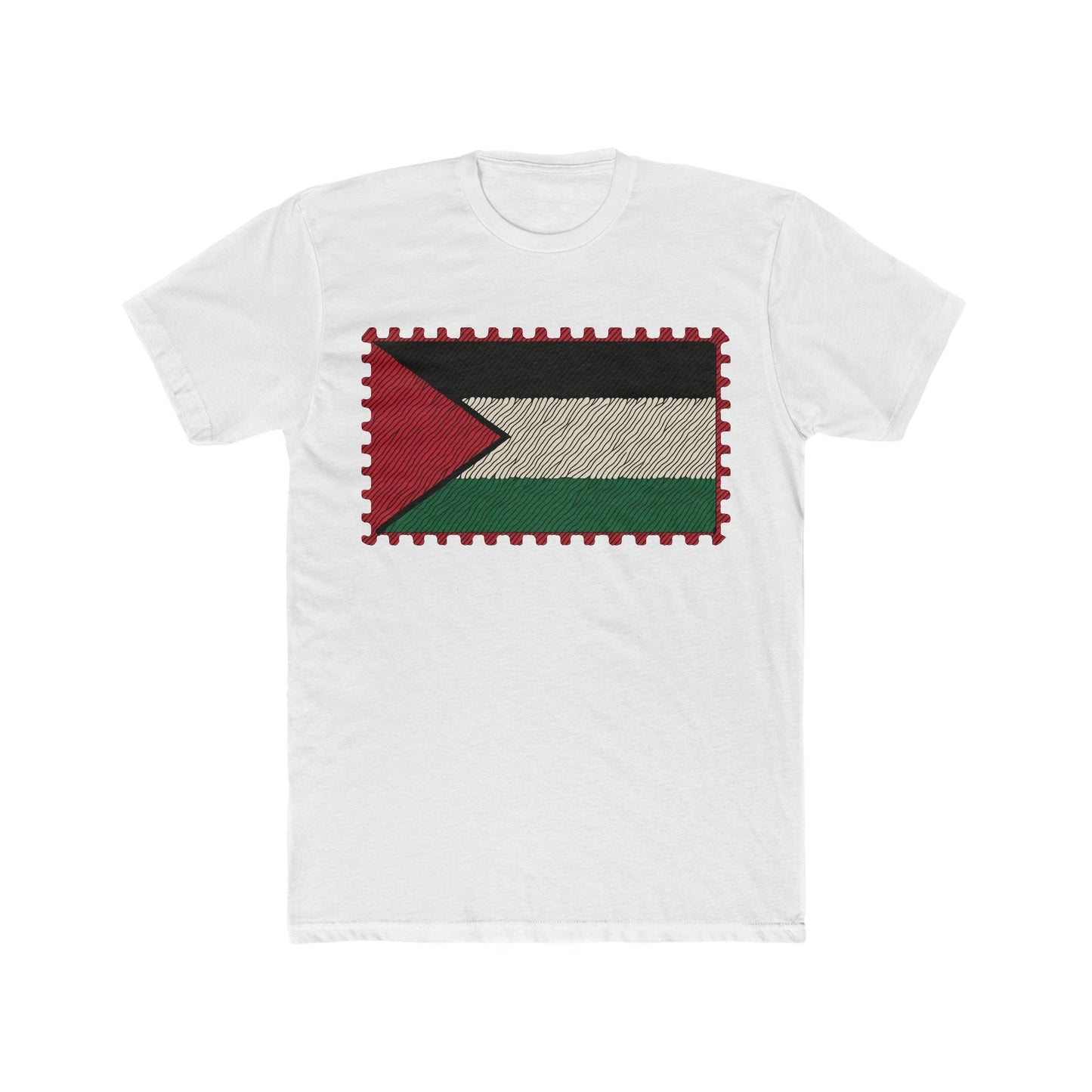 Palestine Stamp Flag T-Shirt - faithwear