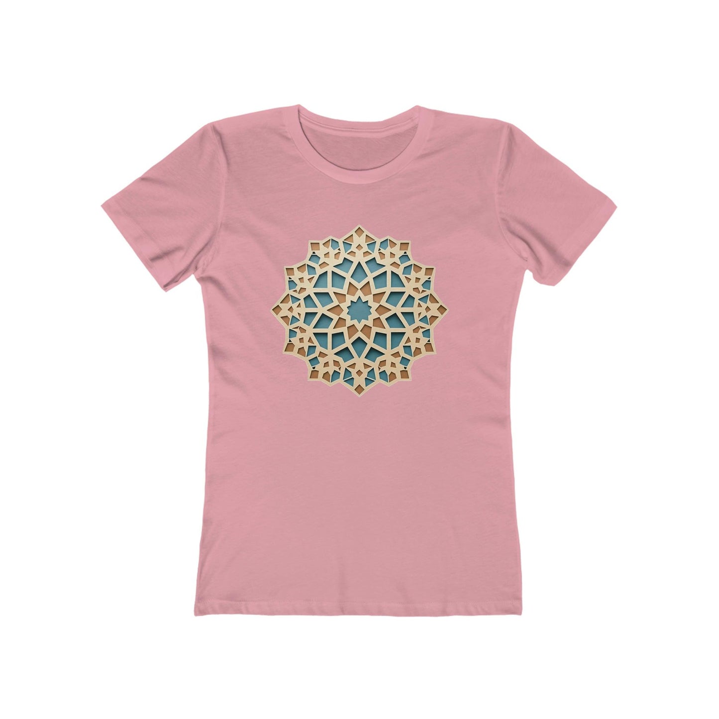 Stylish Pastel Girih Pattern T-Shirt - faithwear