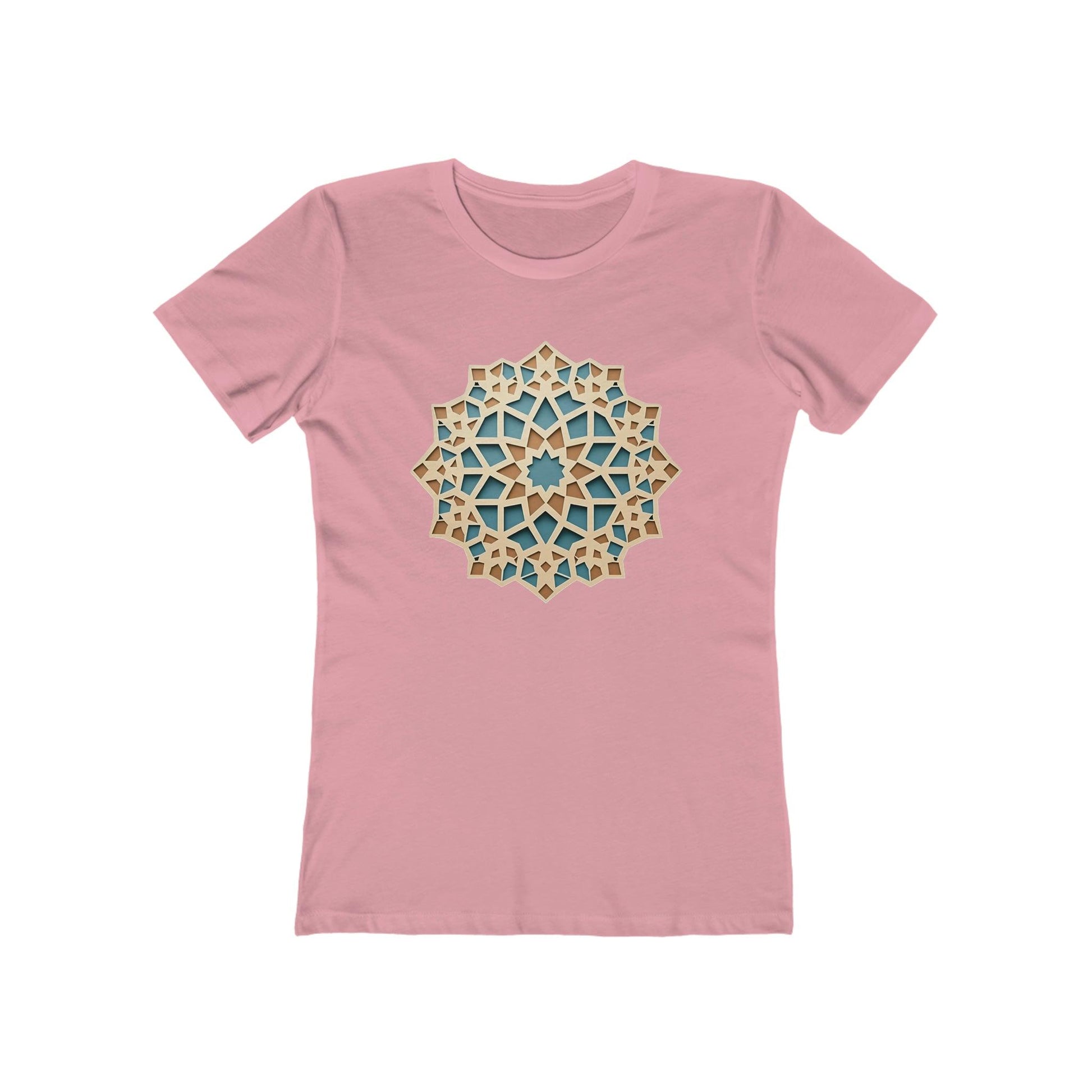 Stylish Pastel Girih Pattern T-Shirt - faithwear