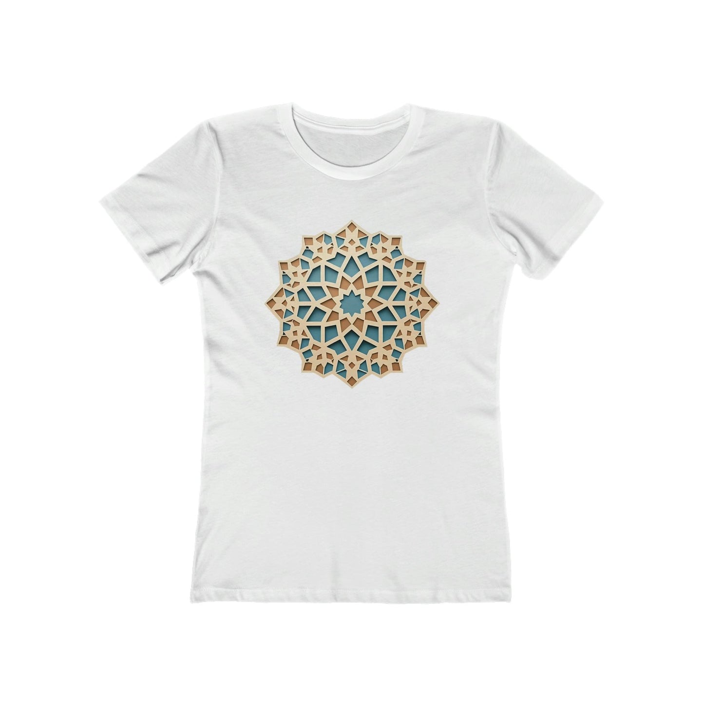 Stylish Pastel Girih Pattern T-Shirt - faithwear