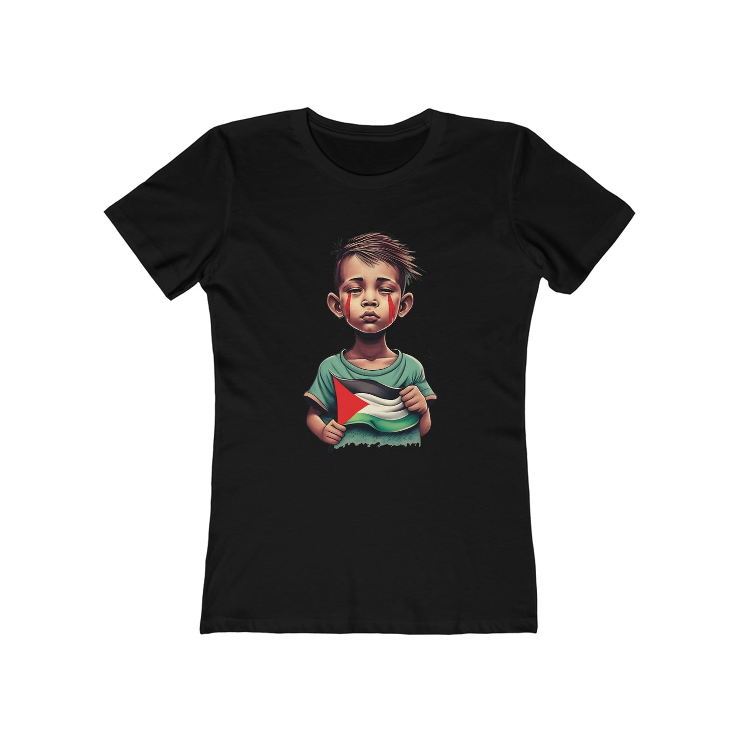 Tears of Resilience - Palestine Flag T-Shirt - faithwear