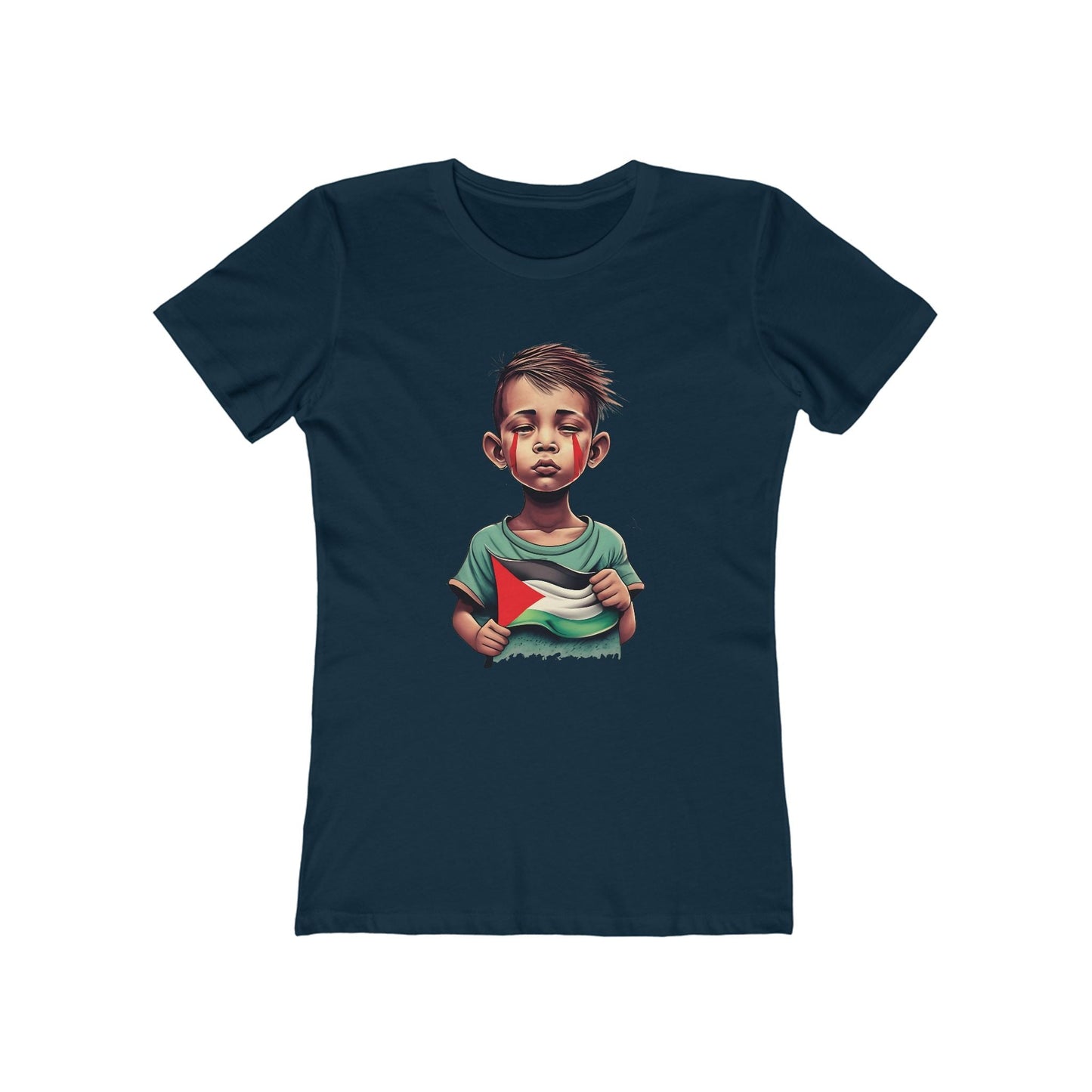 Tears of Resilience - Palestine Flag T-Shirt - faithwear