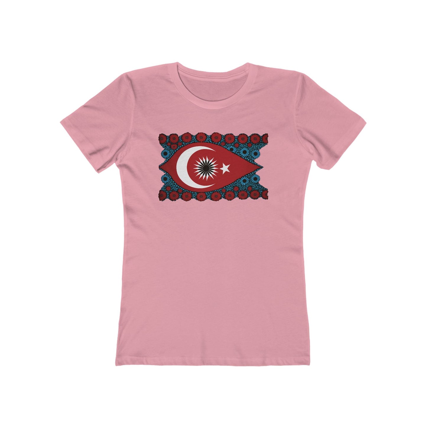 Turkish Artsy Eye Shaped Flag T-Shirt for Women - faithwear