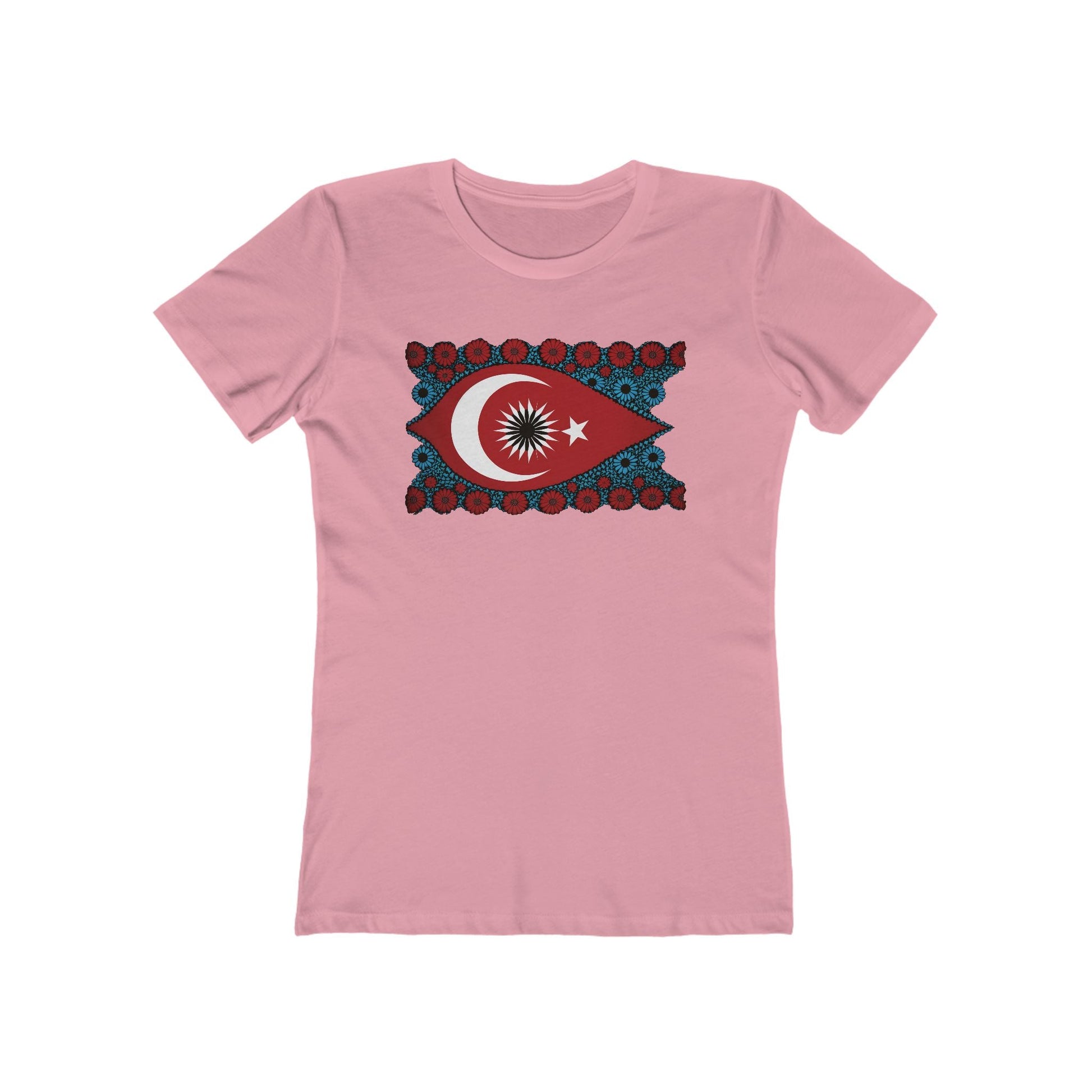 Turkish Artsy Eye Shaped Flag T-Shirt for Women - faithwear