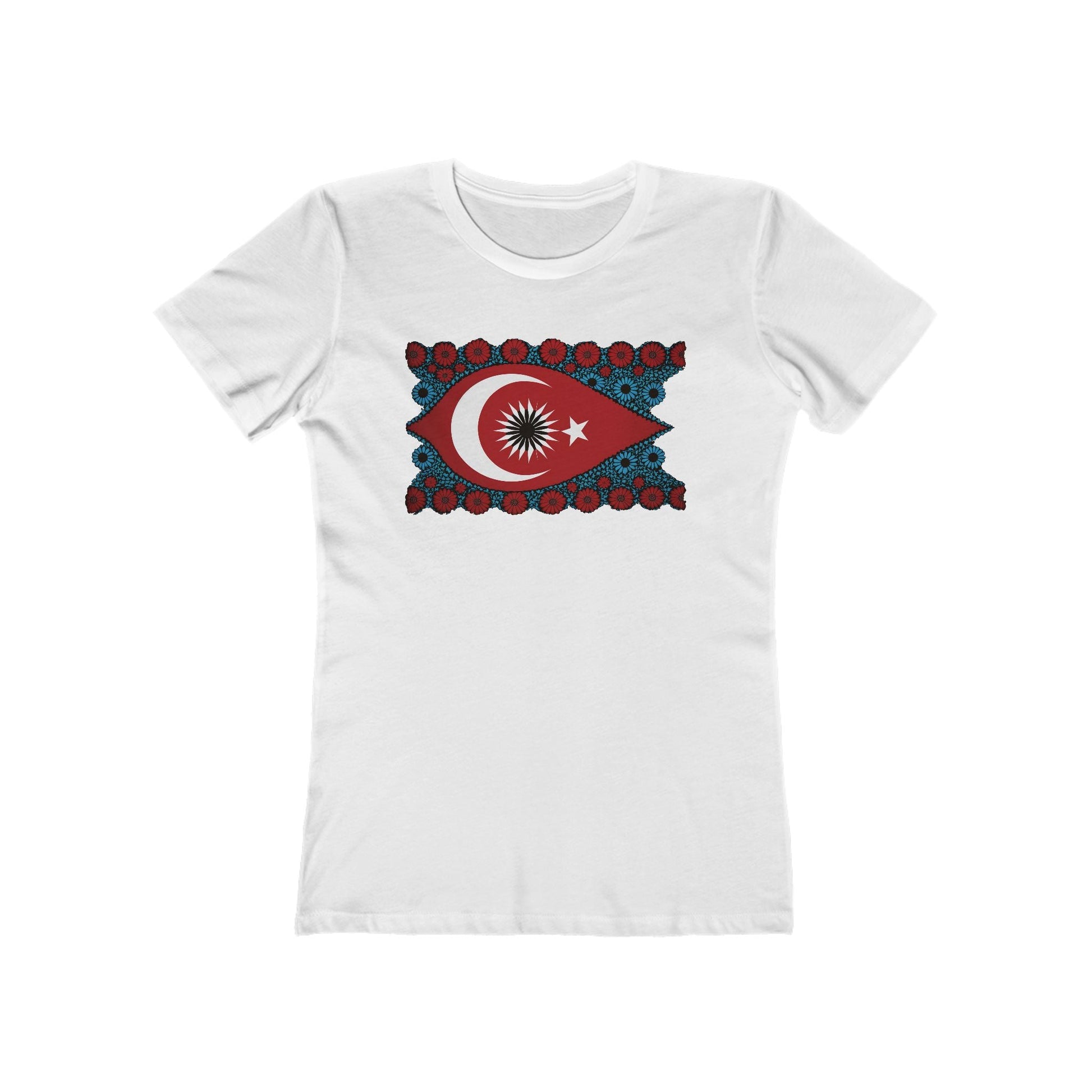 Turkish Artsy Eye Shaped Flag T-Shirt for Women - faithwear