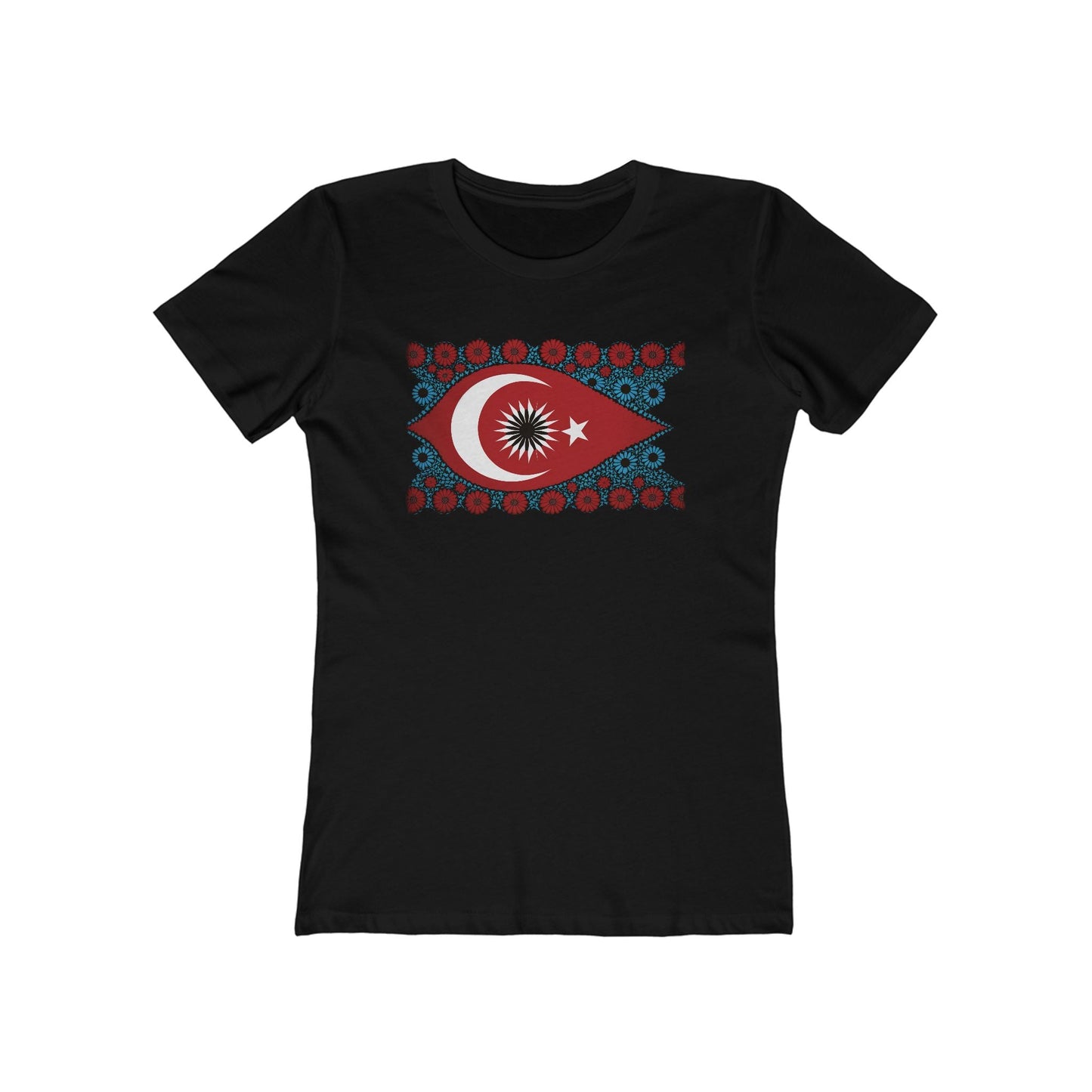Turkish Artsy Eye Shaped Flag T-Shirt for Women - faithwear