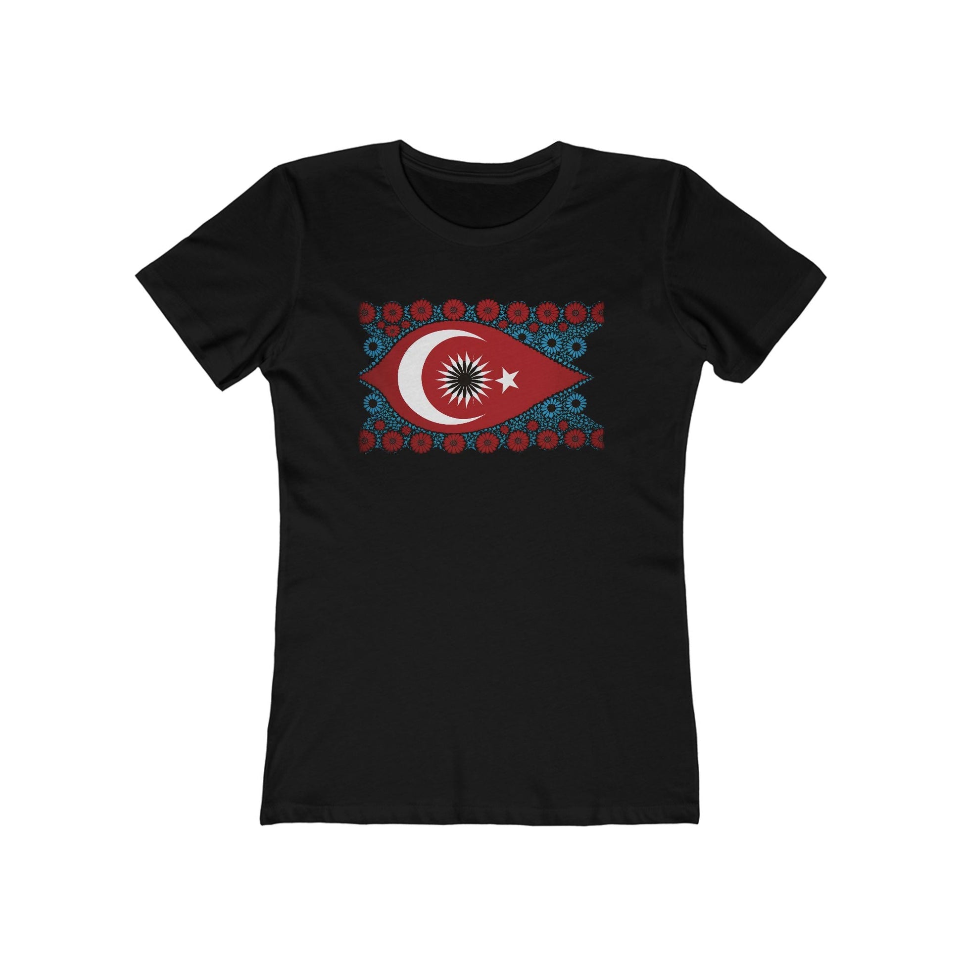 Turkish Artsy Eye Shaped Flag T-Shirt for Women - faithwear