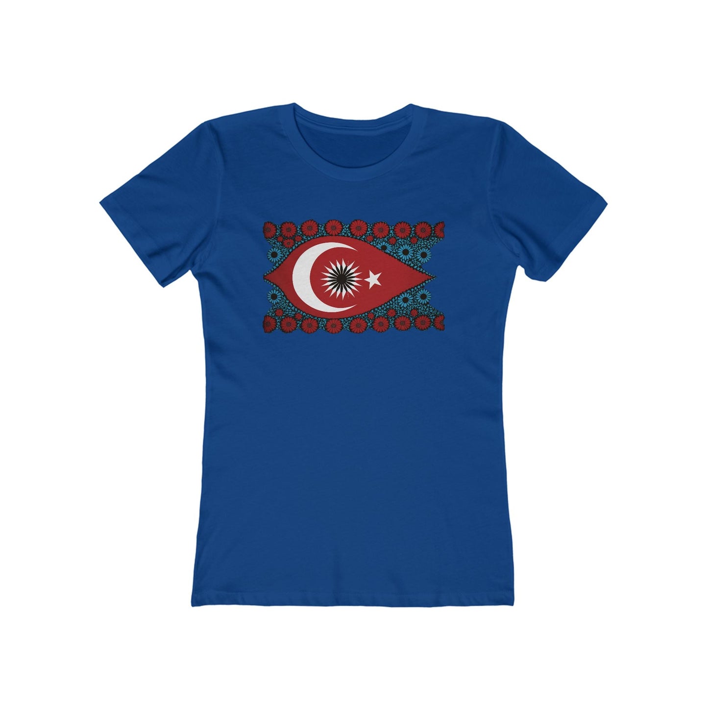 Turkish Artsy Eye Shaped Flag T-Shirt for Women - faithwear