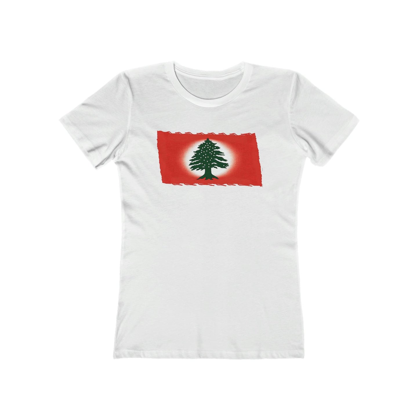 Unique White Circle Lebanese Flag T-shirt - faithwear