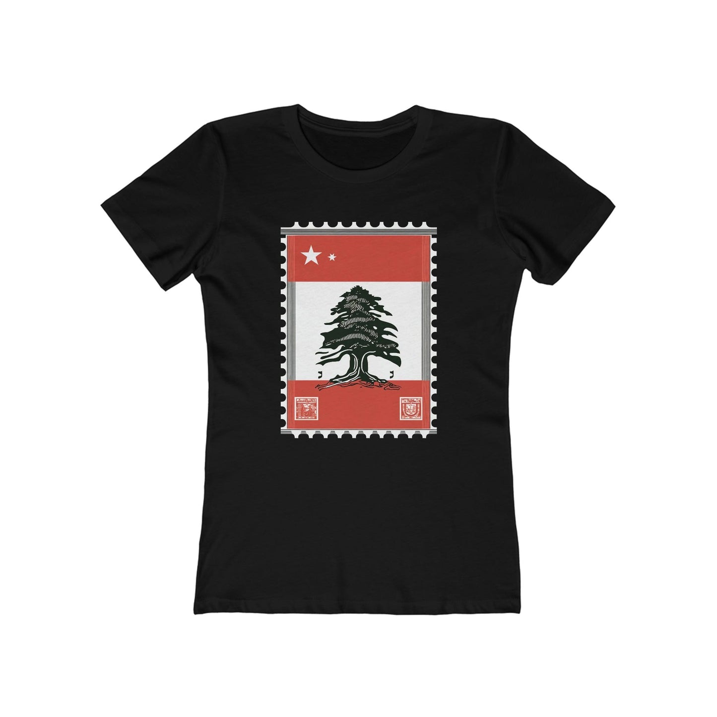 Vintage Stamp Lebanese Flag T-Shirt - faithwear